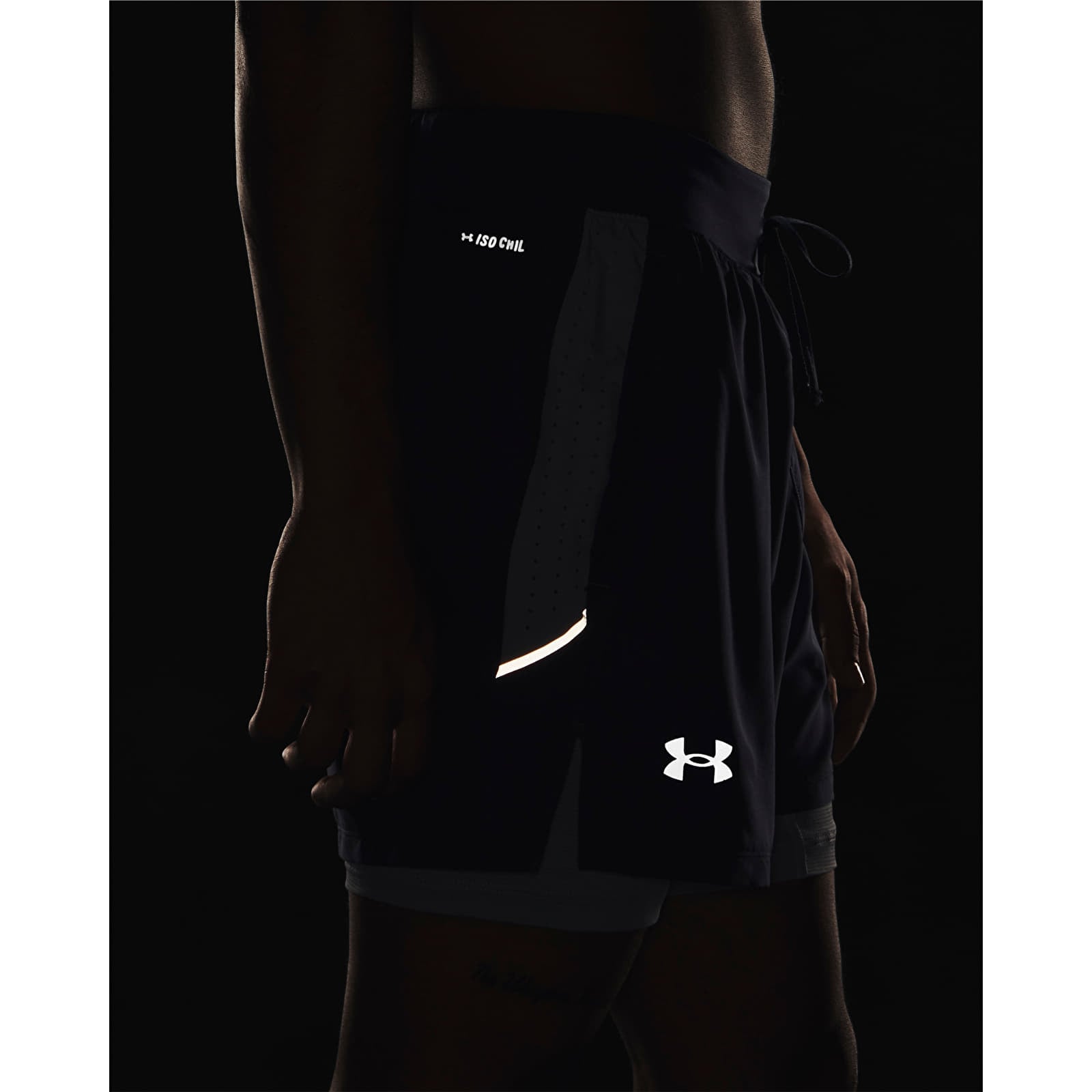 Korte broeken Under Armour Launch Elite 2In1 5'' Short Gray