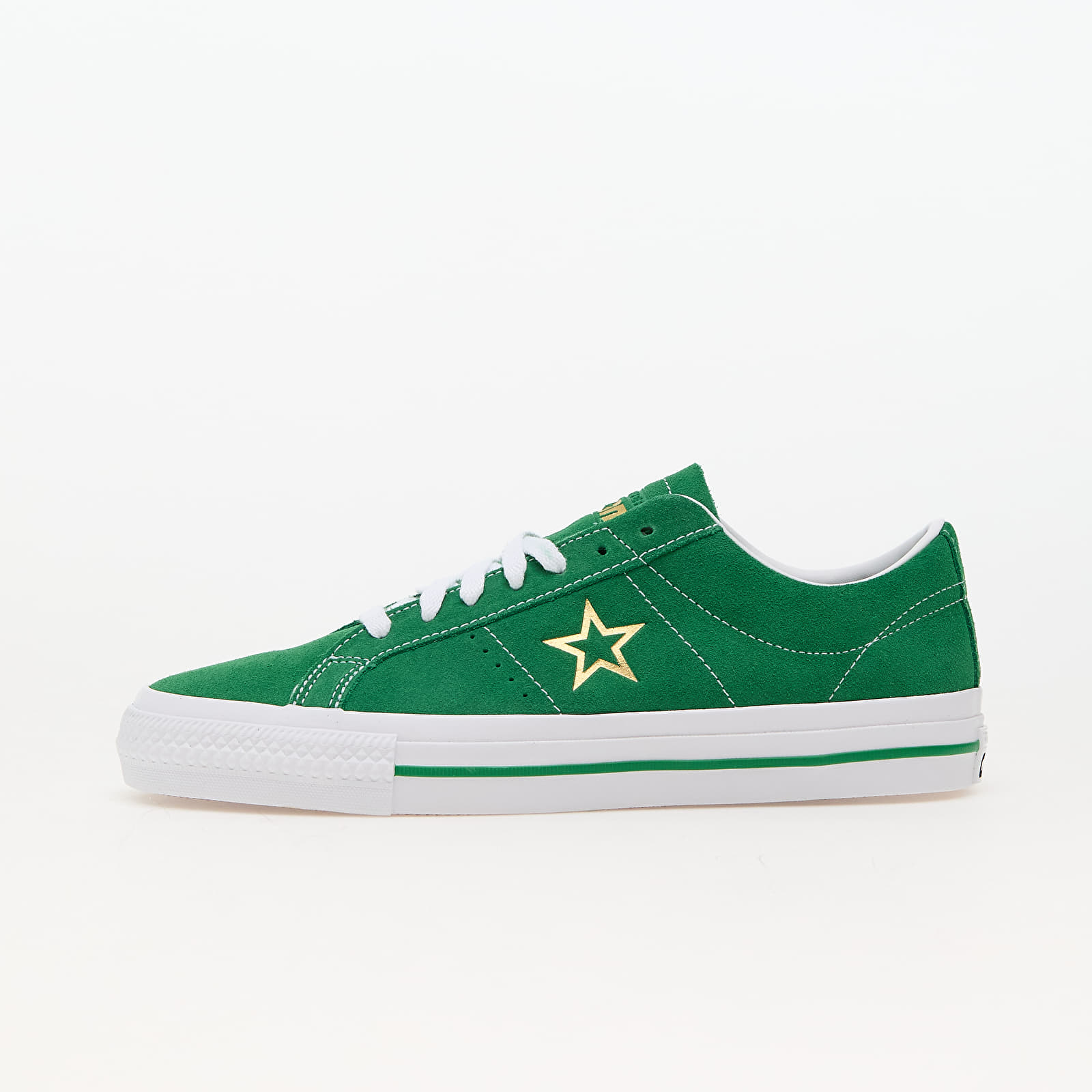Men's sneakers and shoes Converse One Star Pro Suede Green/ White/ Gold