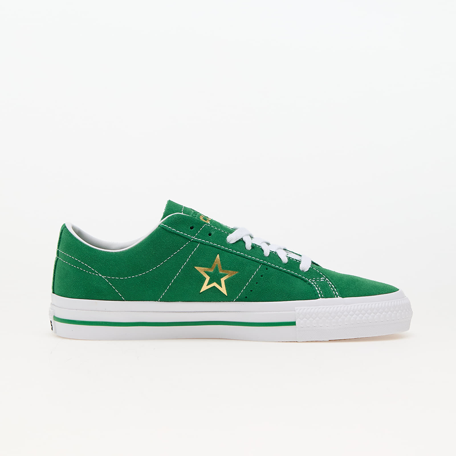 Men's sneakers and shoes Converse One Star Pro Suede Green/ White/ Gold