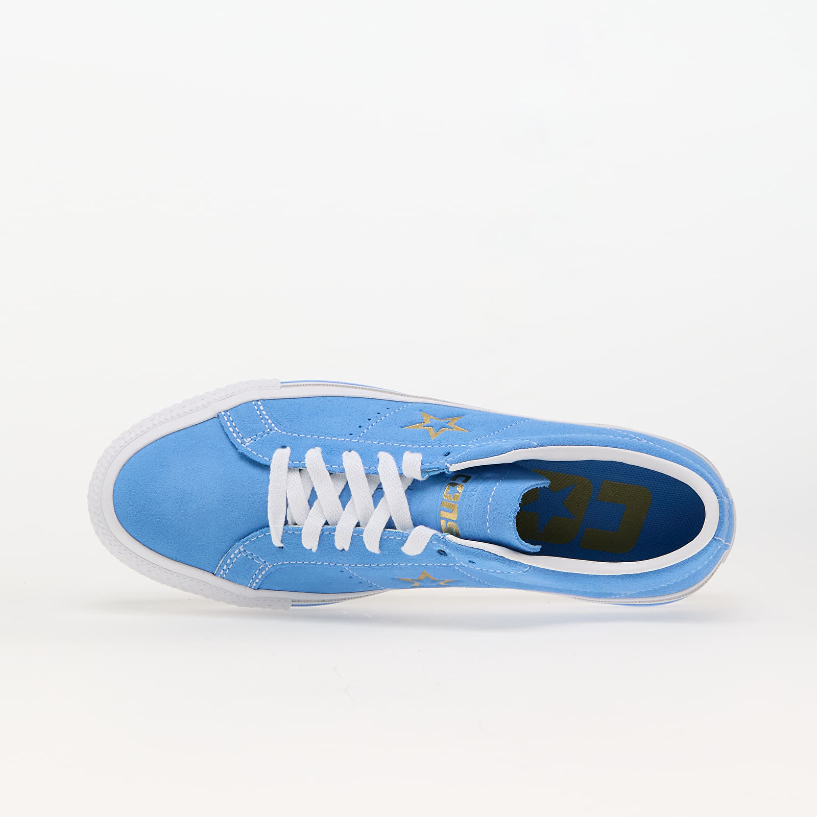 Мъжки маратонки и обувки Converse One Star Pro Suede Lt Blue/ White/ Gold