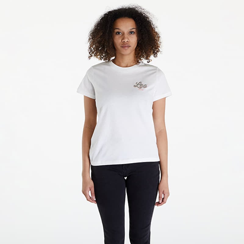 Tricou Lee Small Logo Tee Ecru