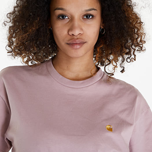 T shirts Carhartt WIP S S Chase T Shirt UNISEX Glassy Pink Gold Queens