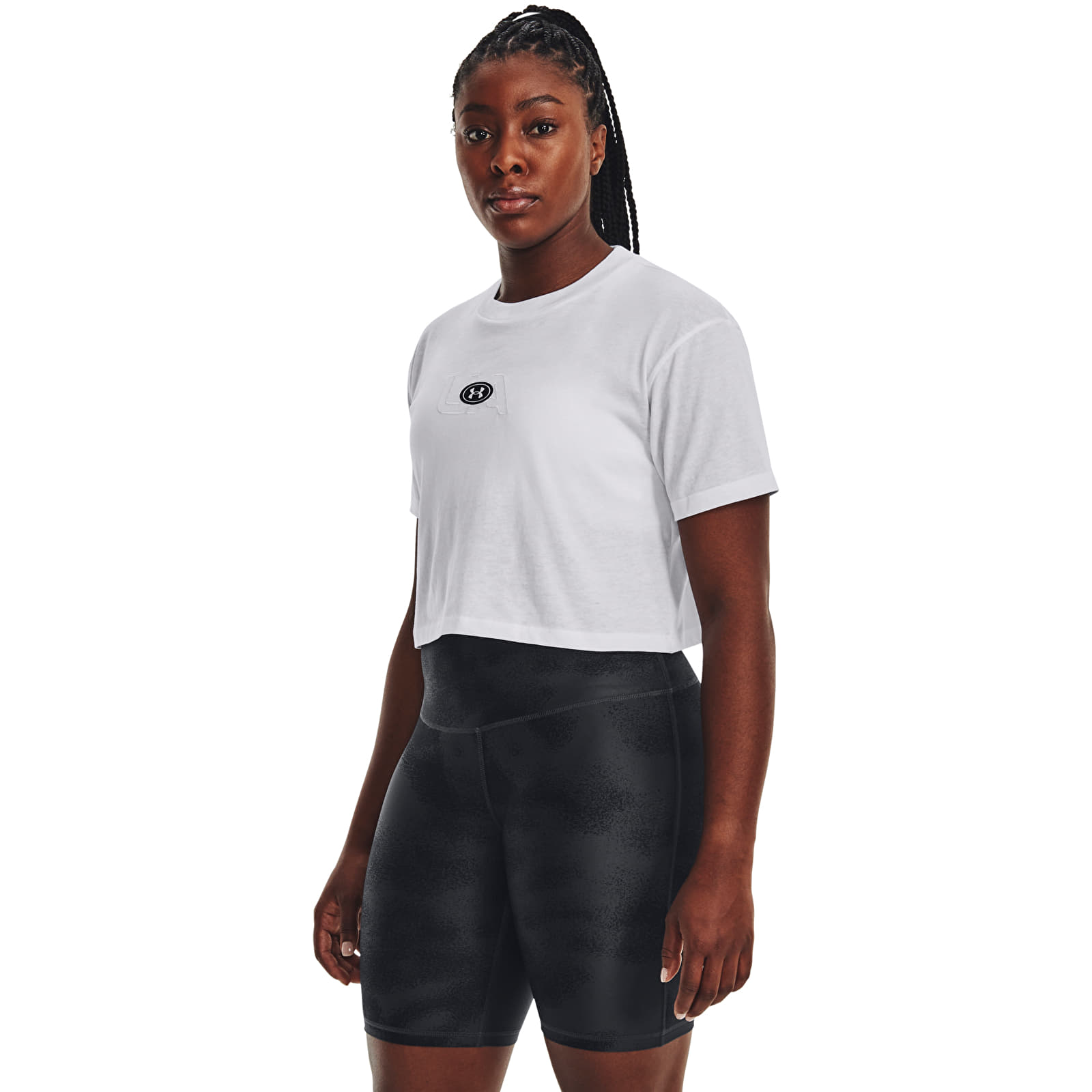 Camisetas Under Armour Branded Logo Crop Ss White