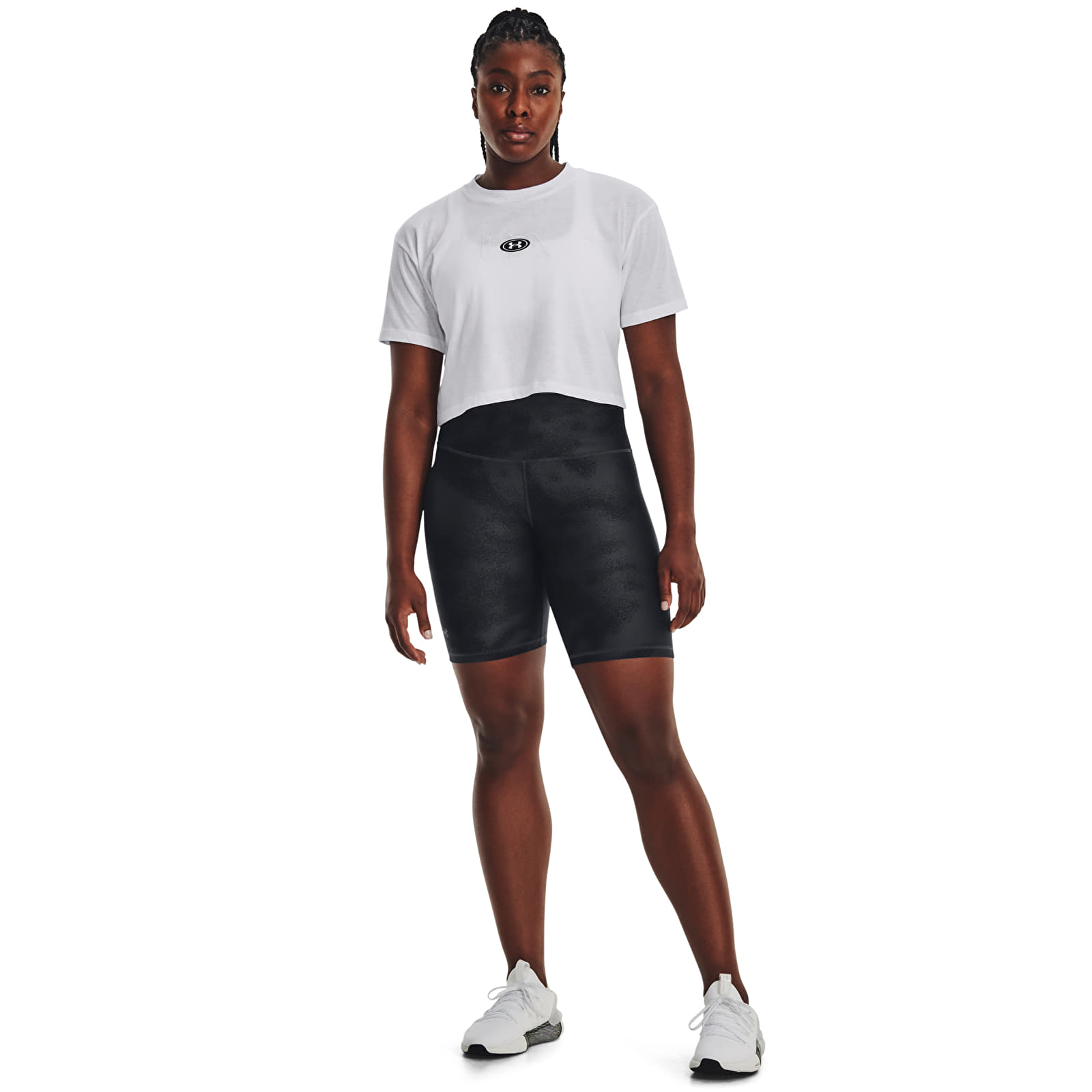 Camisetas Under Armour Branded Logo Crop Ss White