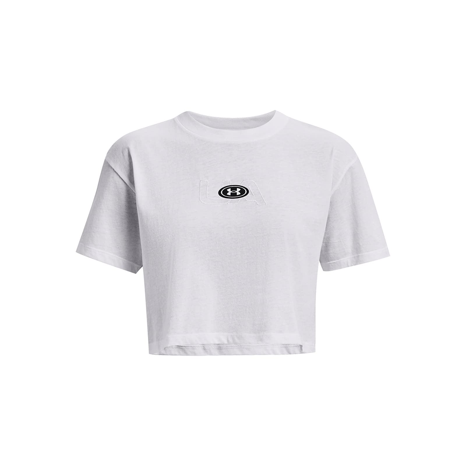 Camisetas Under Armour Branded Logo Crop Ss White