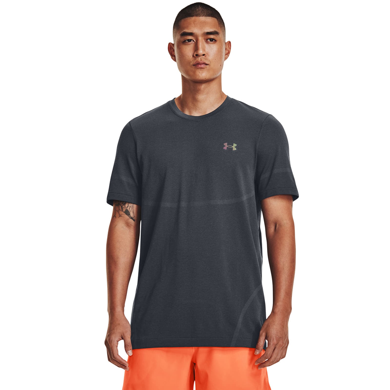 T-shirt Under Armour Rush Seamless Legacy Ss Pitch Gray M