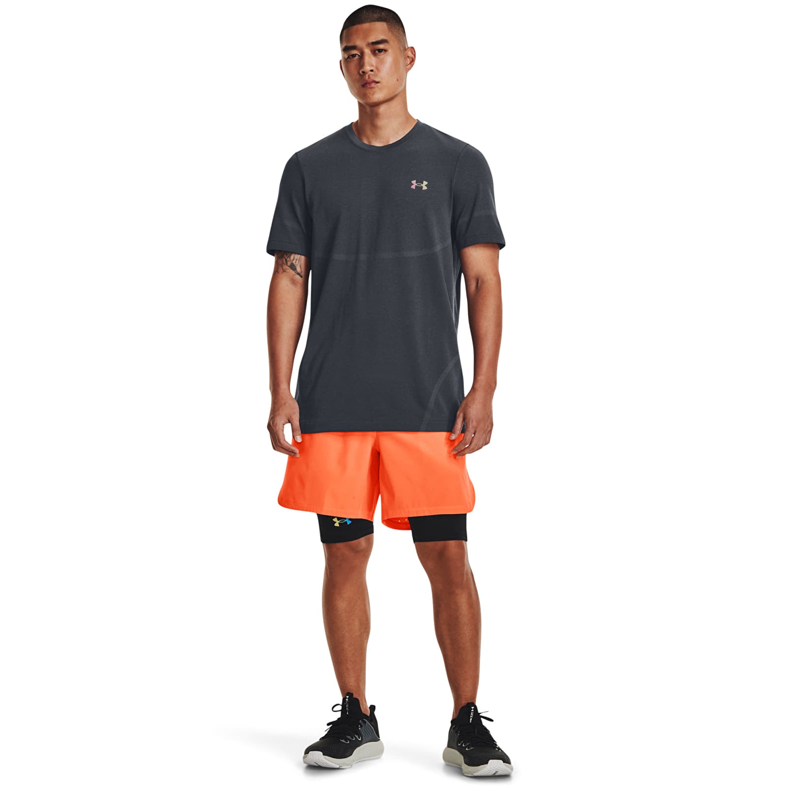 Magliette Under Armour Rush Seamless Legacy Ss Pitch Gray