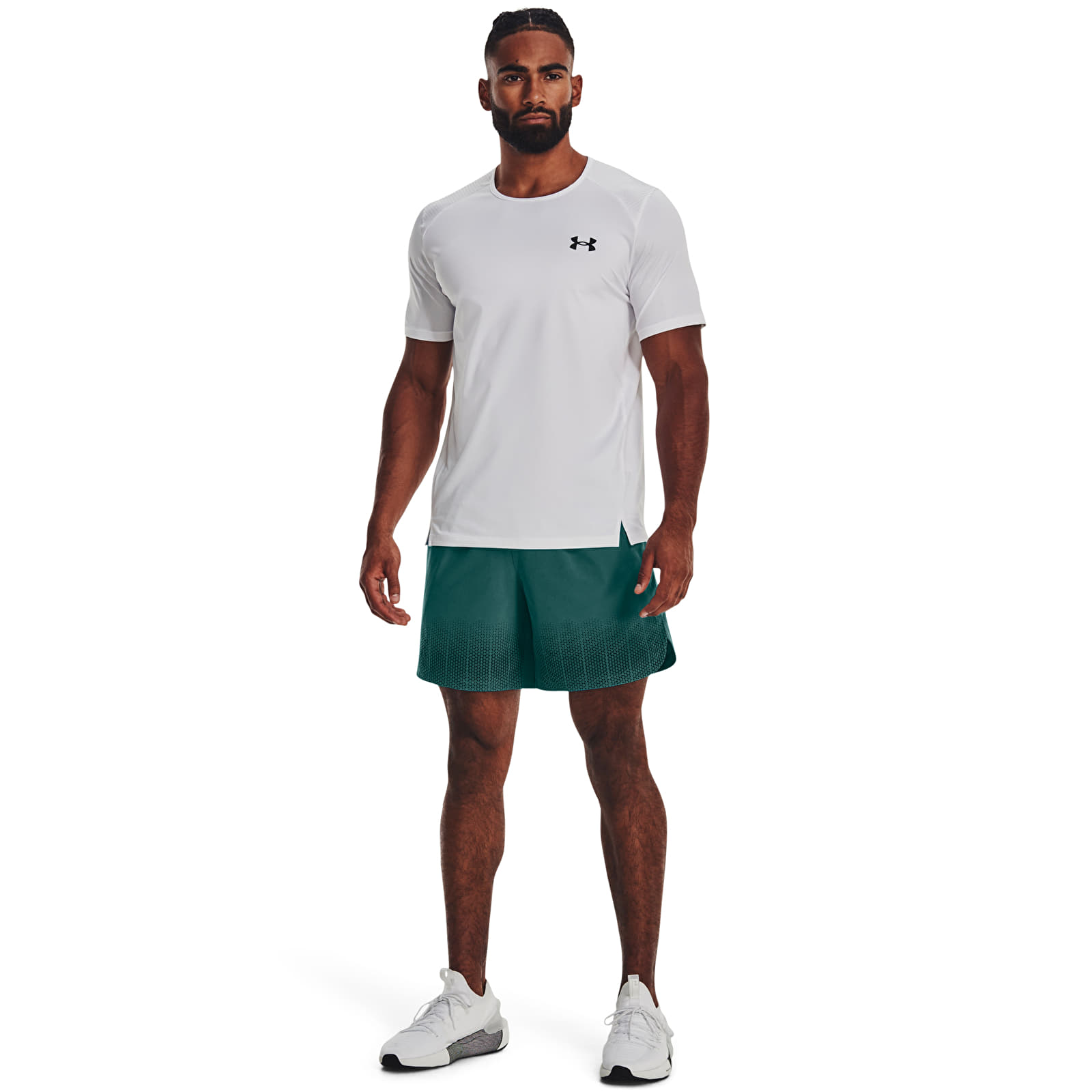 Kratke hlače  Under Armour Armourprint Peak Wvn Sts Green