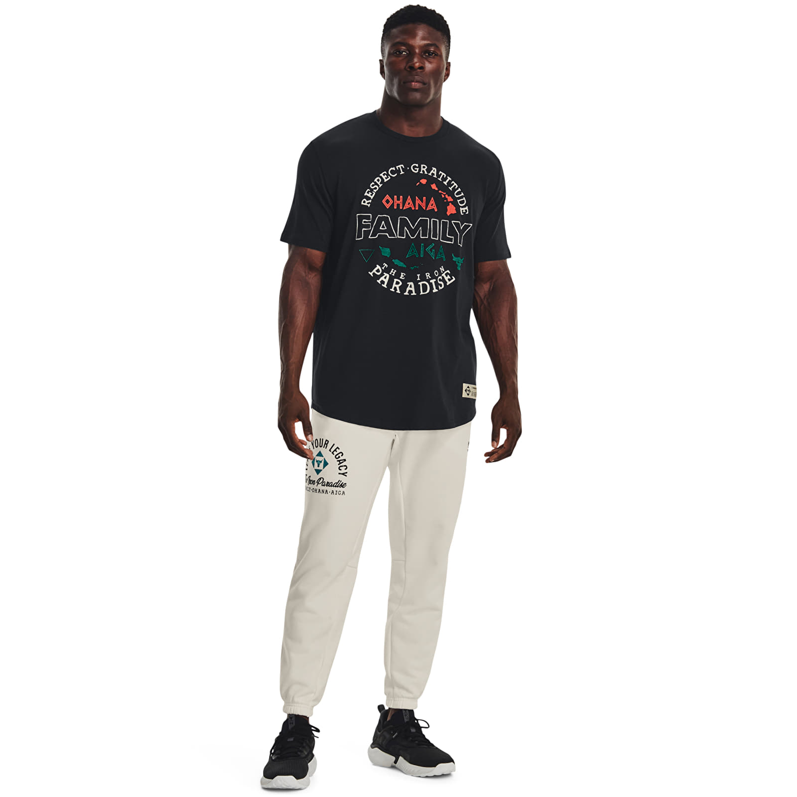 Trička Under Armour Project Rock Family Ss Black