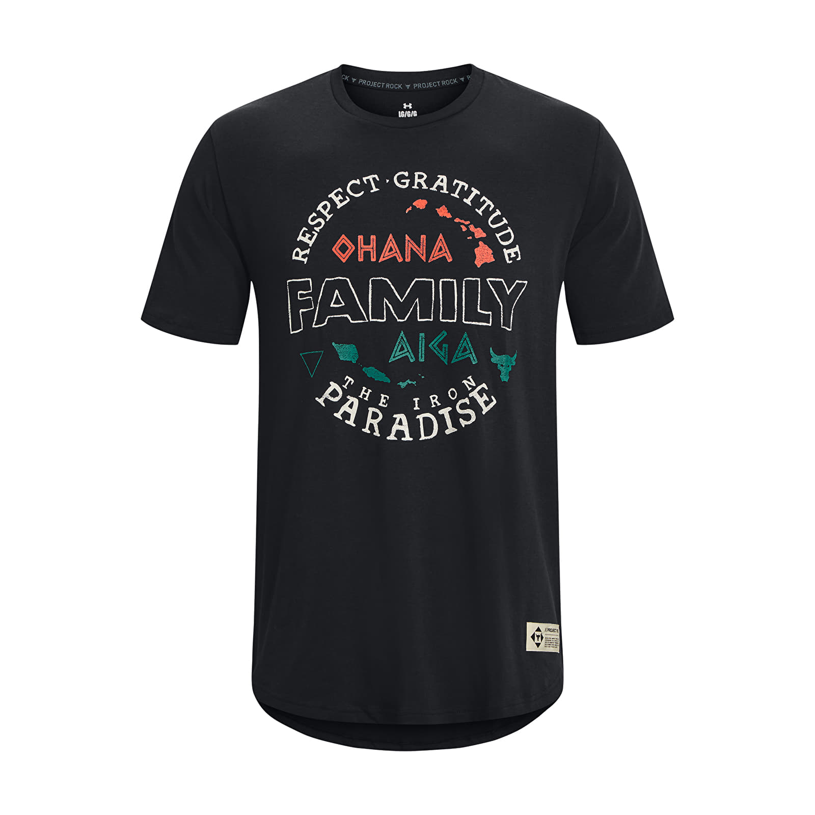 Trička Under Armour Project Rock Family Ss Black