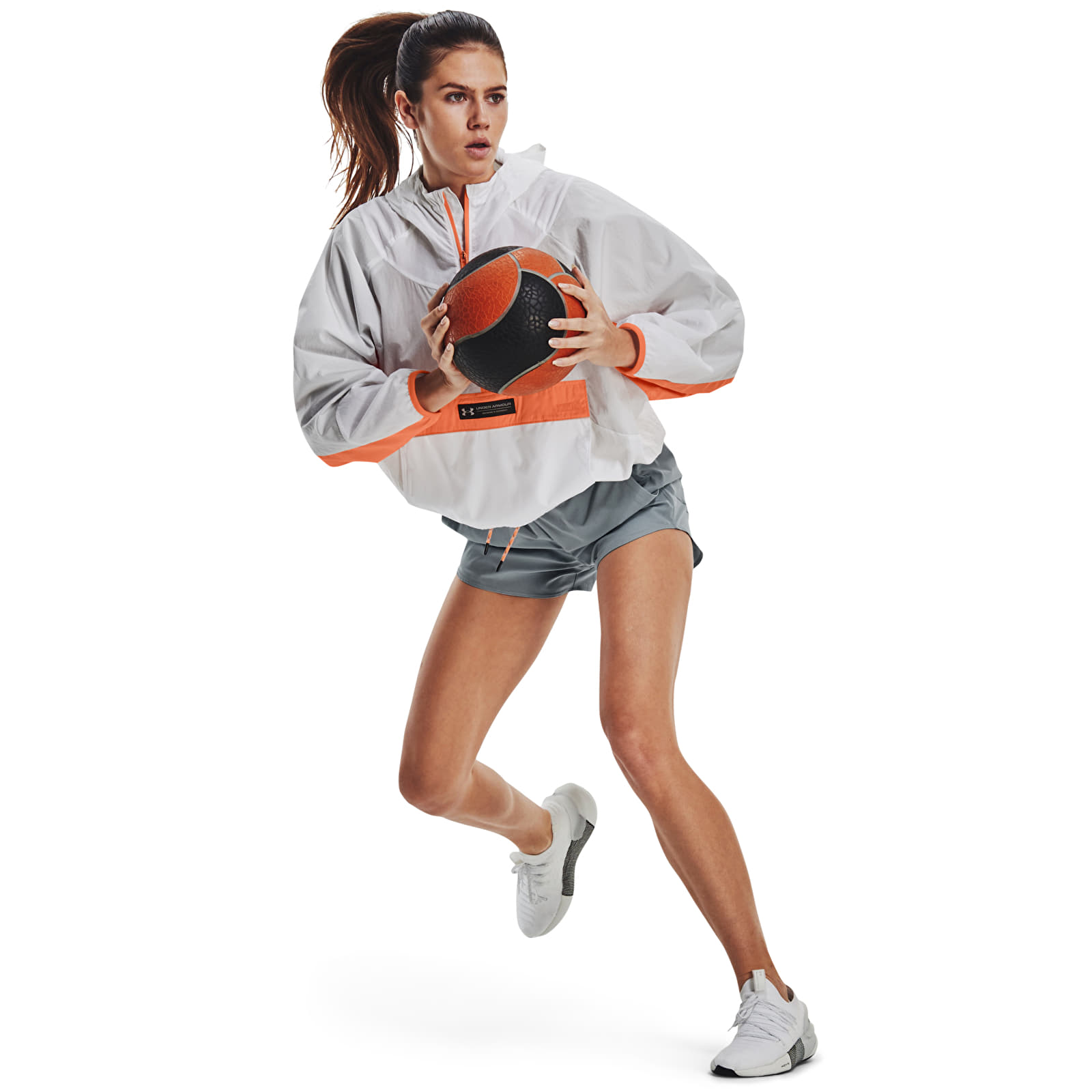 Chaquetas Under Armour Rush Woven Anorak White