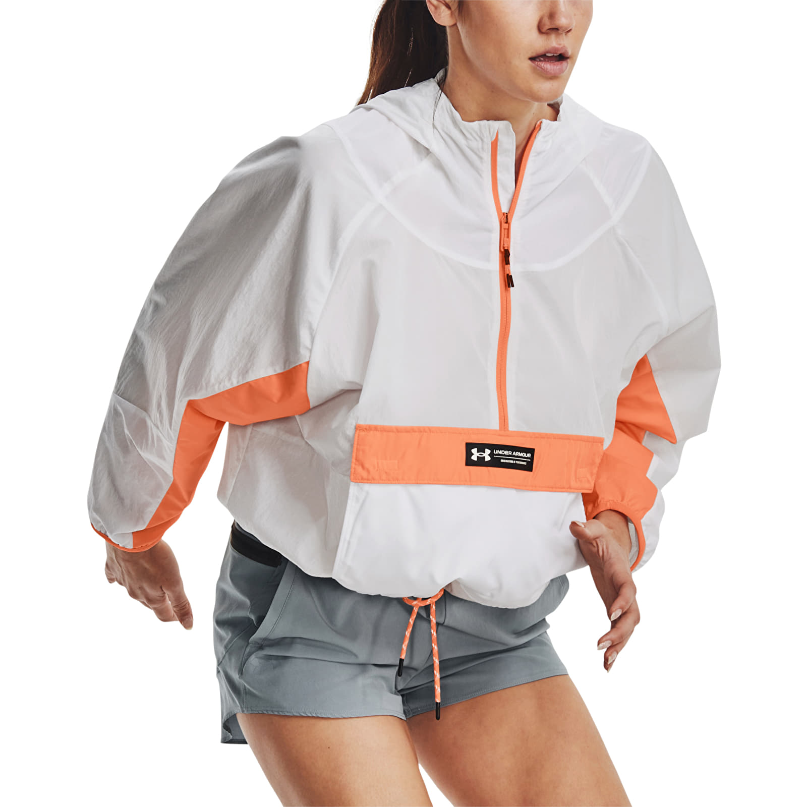 Chaquetas Under Armour Rush Woven Anorak White