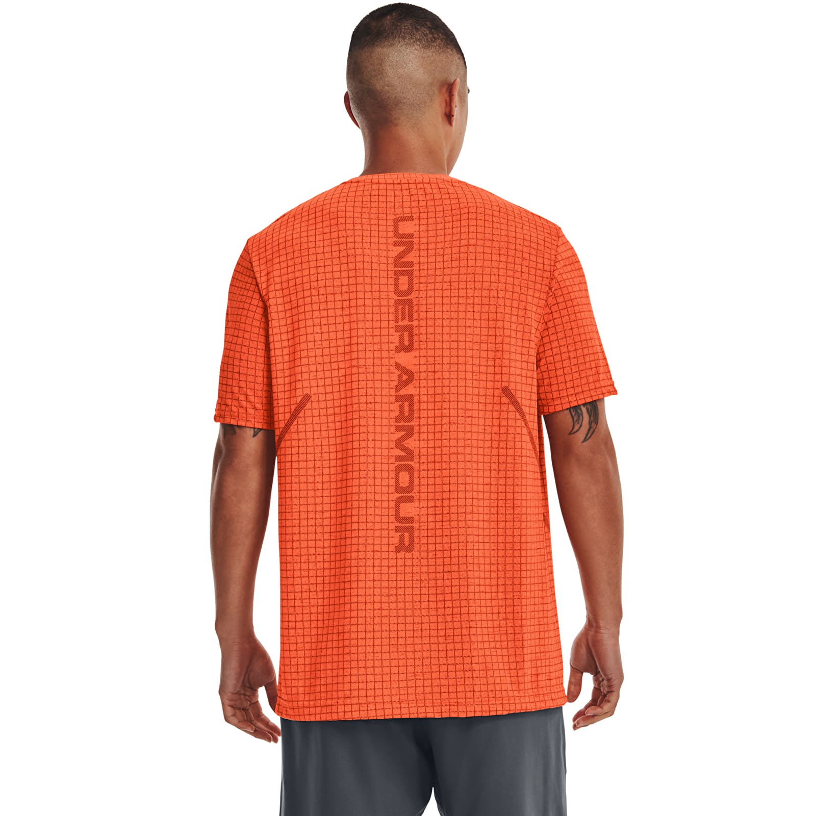 Camisetas Under Armour Seamless Grid Ss Orange