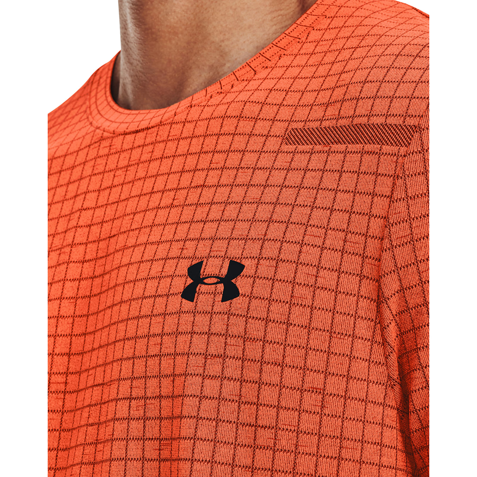 Camisetas Under Armour Seamless Grid Ss Orange