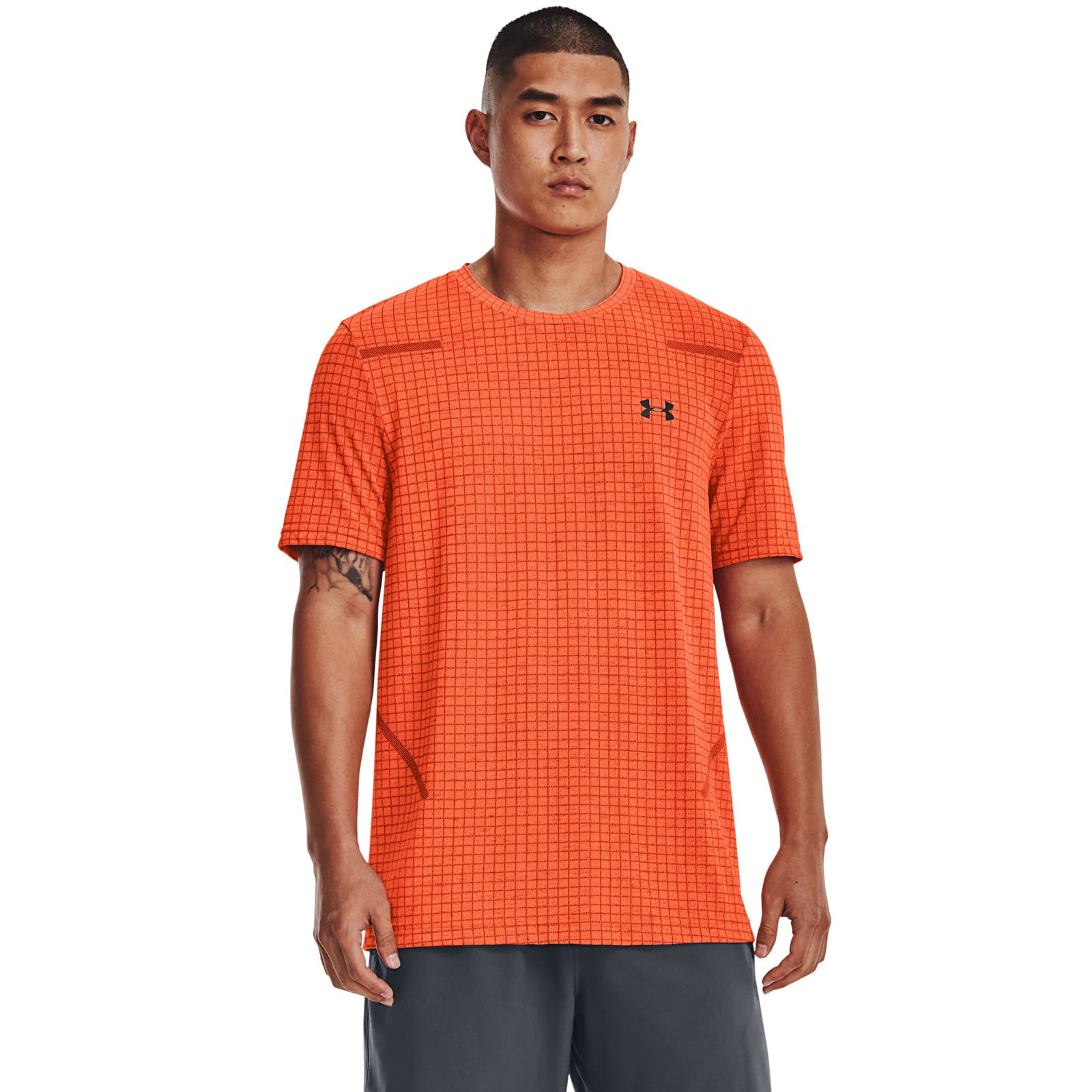 Camisetas Under Armour Seamless Grid Ss Orange