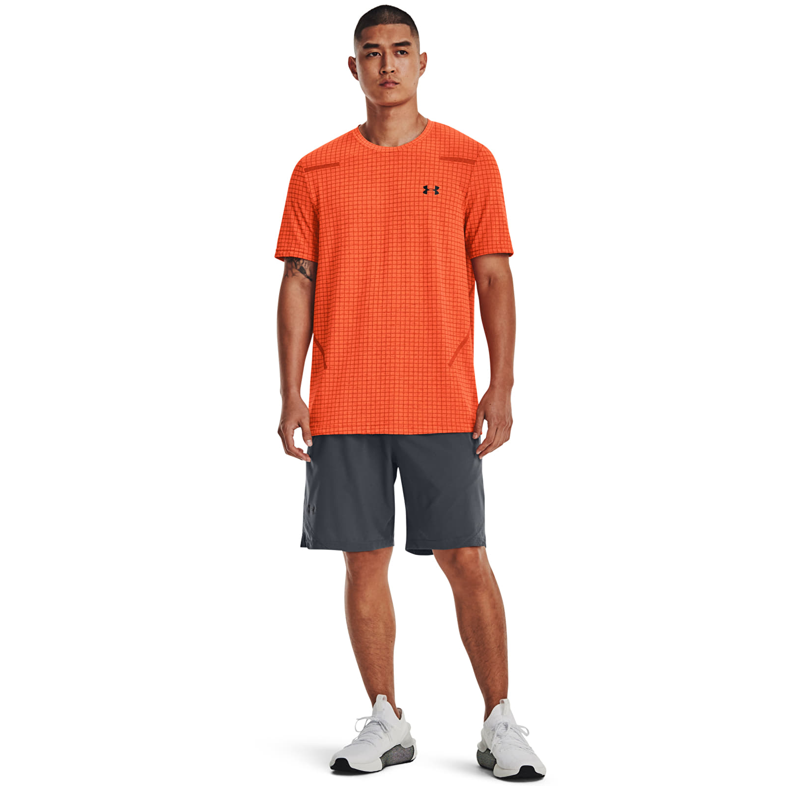 Camisetas Under Armour Seamless Grid Ss Orange