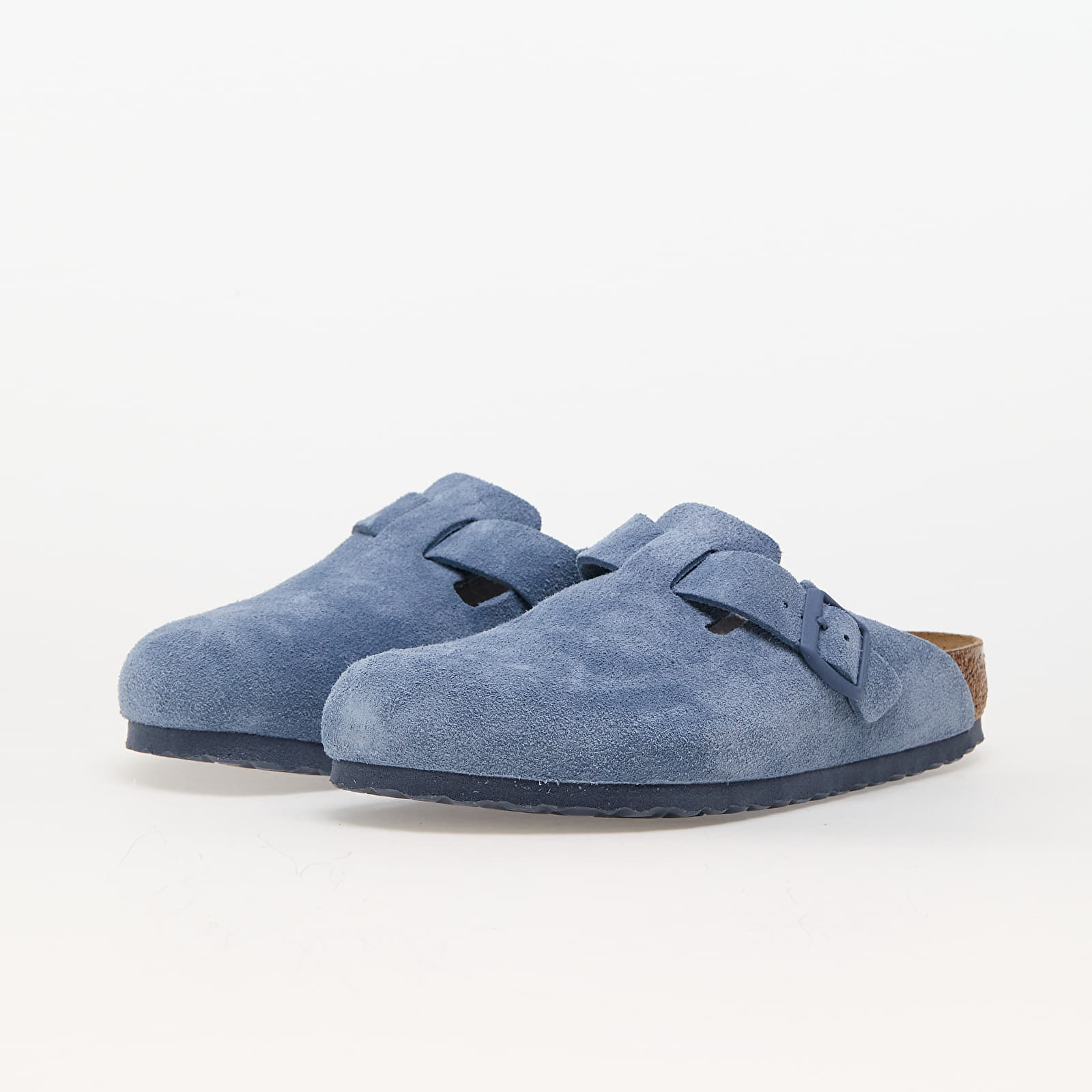 Miesten lenkkarit ja kengät Birkenstock Boston Birko-Floor Soft Suede Leather Elemental Blue