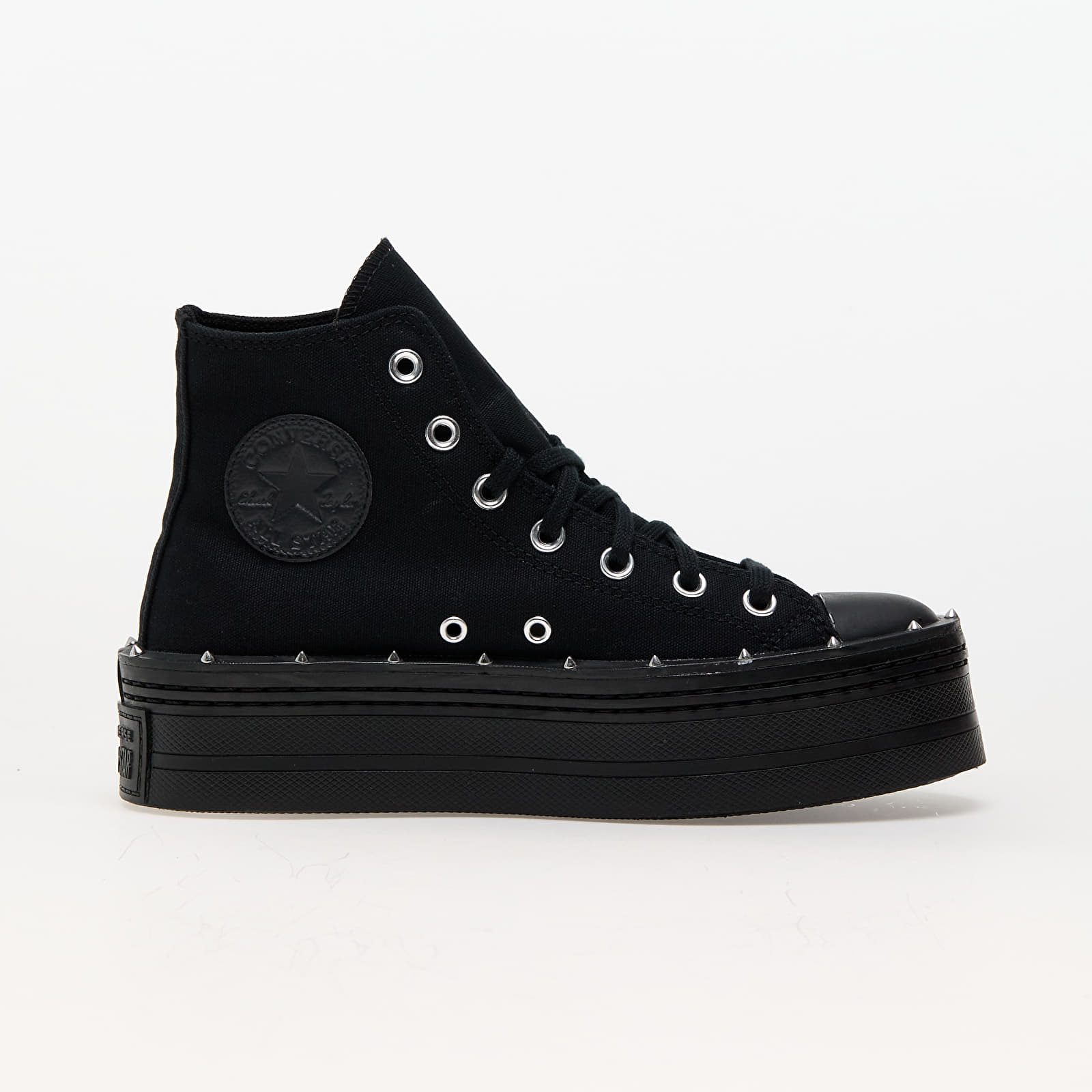 Women's sneakers and shoes Converse Chuck Taylor All Star Modern Lift Platform Studded Black/ Black/ Black