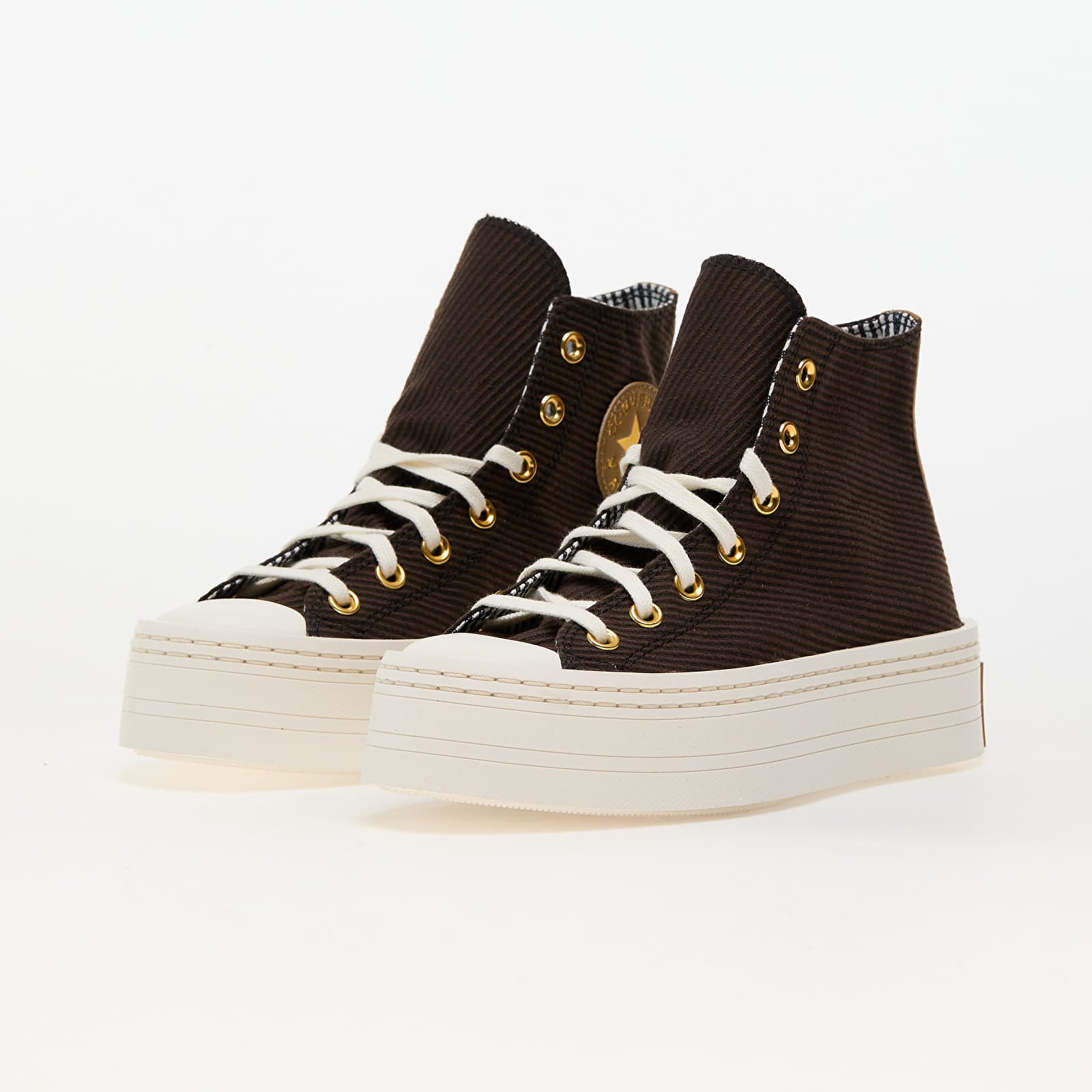 Sneakers und Schuhe für Frauen Converse Chuck Taylor All Star Modern Lift Platform Corduroy Fresh Brew/ Trek Tan/ Egret