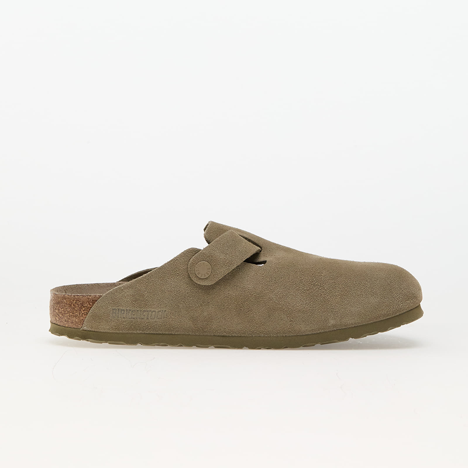 Pánské tenisky a boty Birkenstock Boston Soft Footbed Suede Leather Faded Khaki