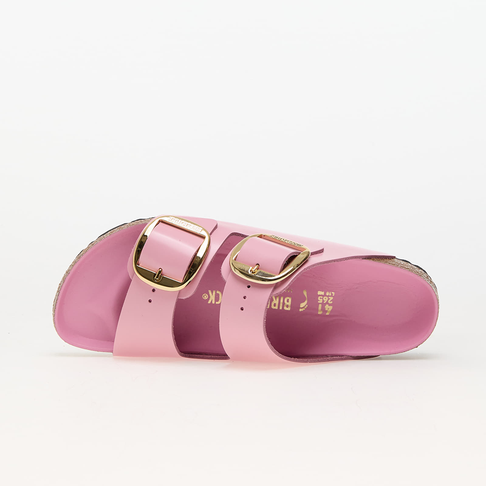 Dámské tenisky a boty Birkenstock Arizona Big Buckle Natural Leather Patent High-Shine Fondant Pink