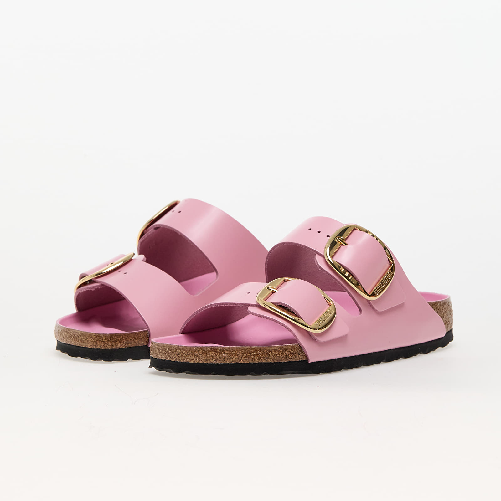 Dámské tenisky a boty Birkenstock Arizona Big Buckle Natural Leather Patent High-Shine Fondant Pink
