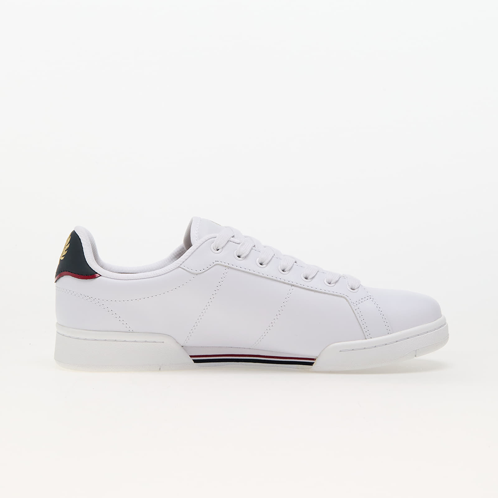 Miesten lenkkarit ja kengät FRED PERRY B722 Leather White/ Navy