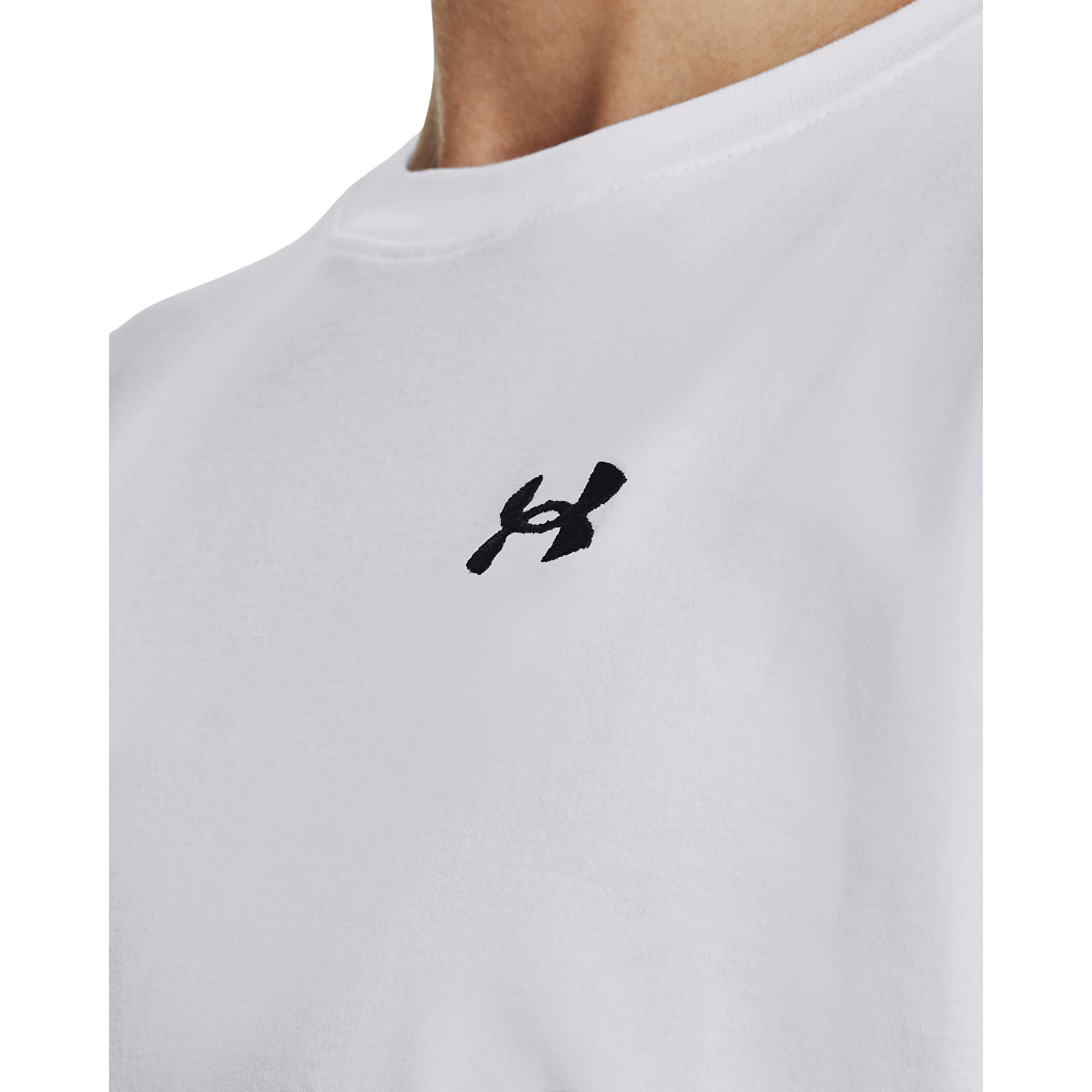 T Shirts Under Armour Esential Cttn Stretch Tee White Queens
