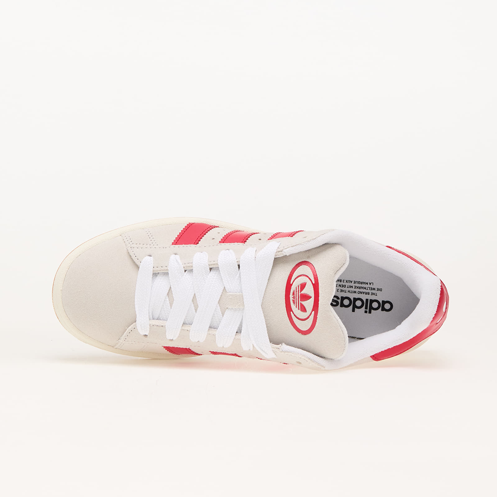 Women's sneakers and shoes adidas Campus 00s W Crystal White/ Better Scarlet/ Off White