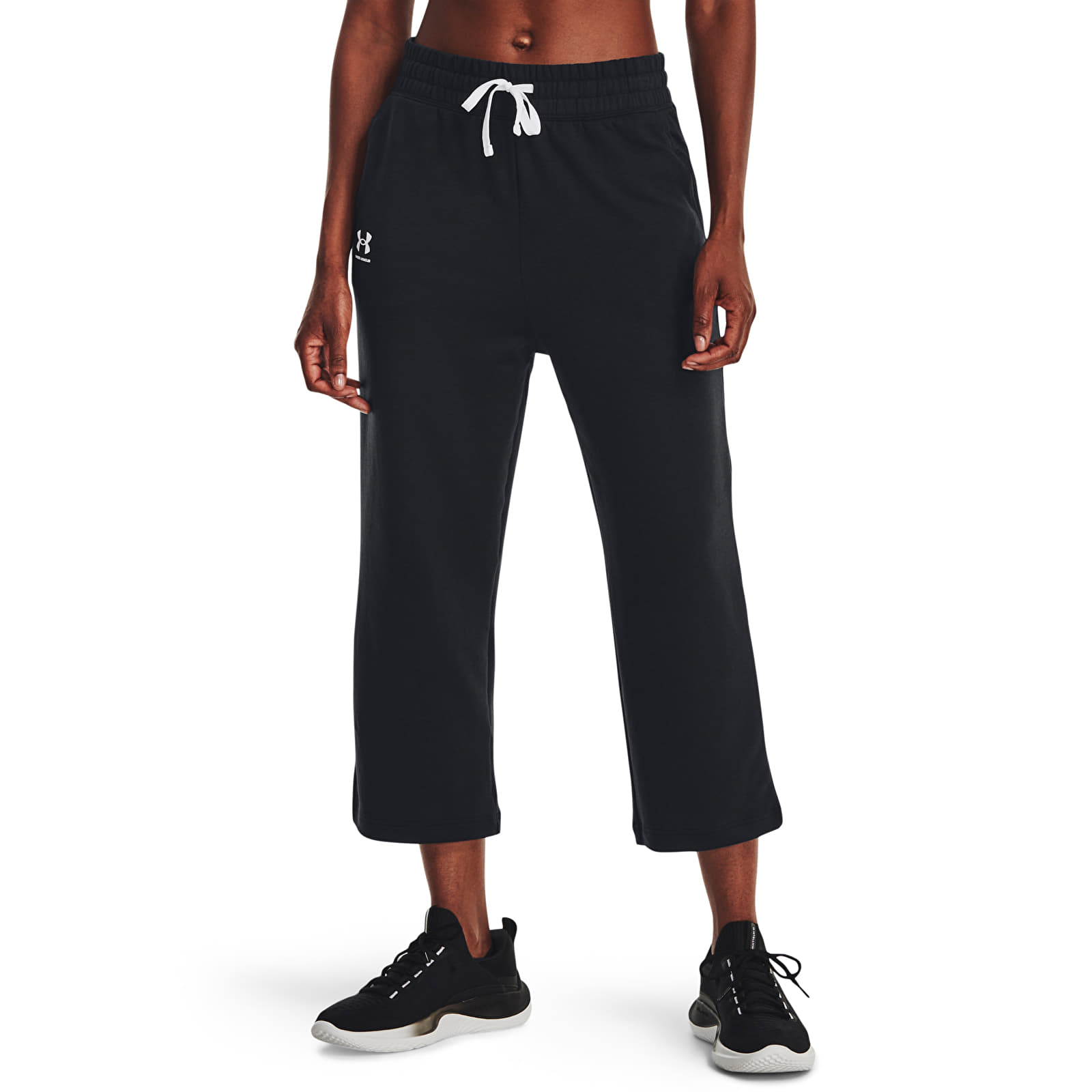 Chandal Under Armour Rival Terry Flare Crop Black