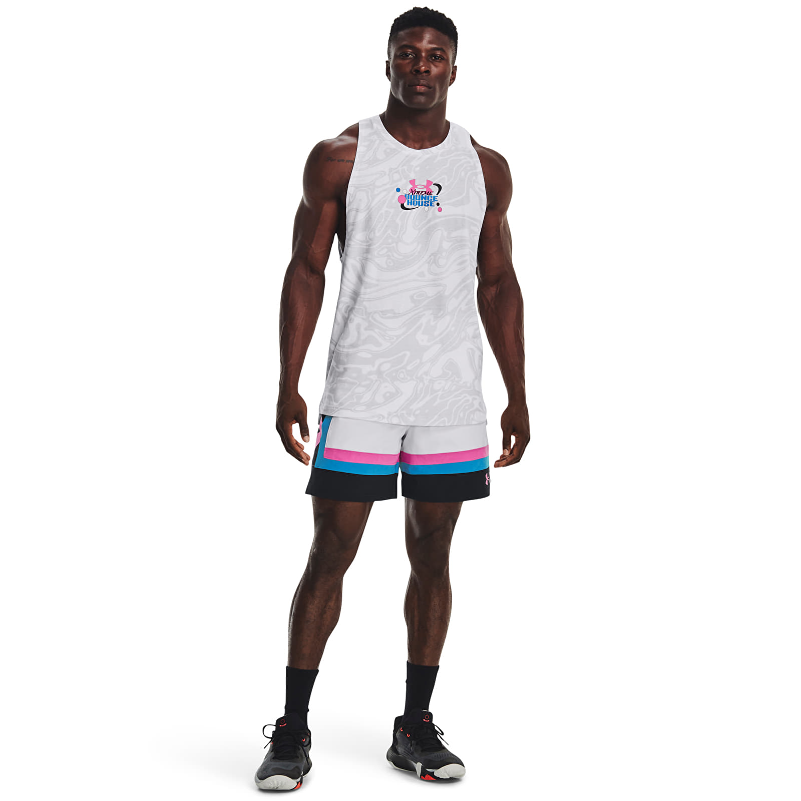 Kraťasy Under Armour Baseline Woven Short Ii White