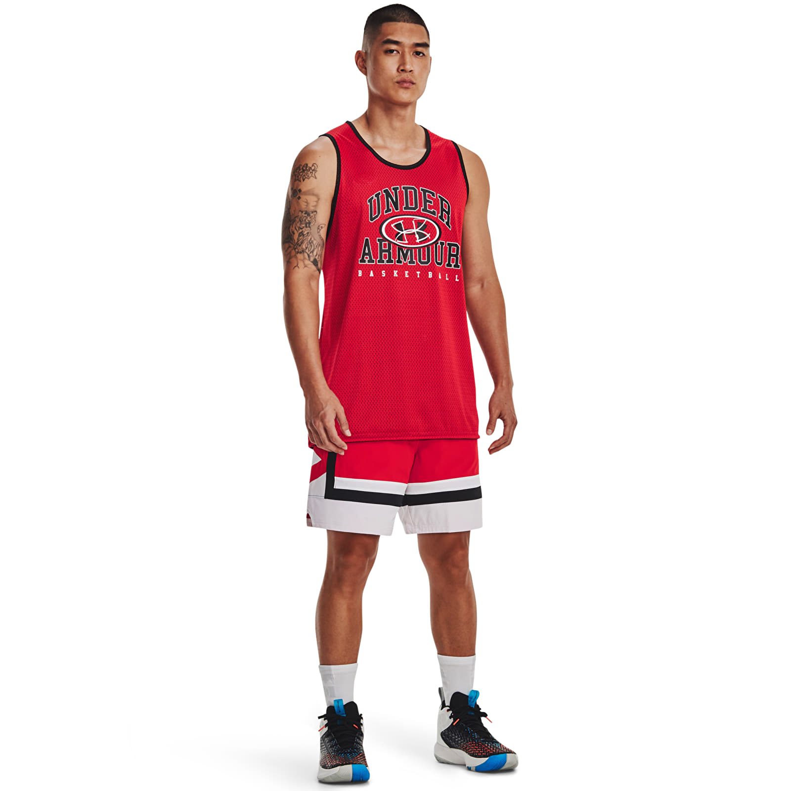 Tank topper Under Armour Baseline Reversible Jsy Red