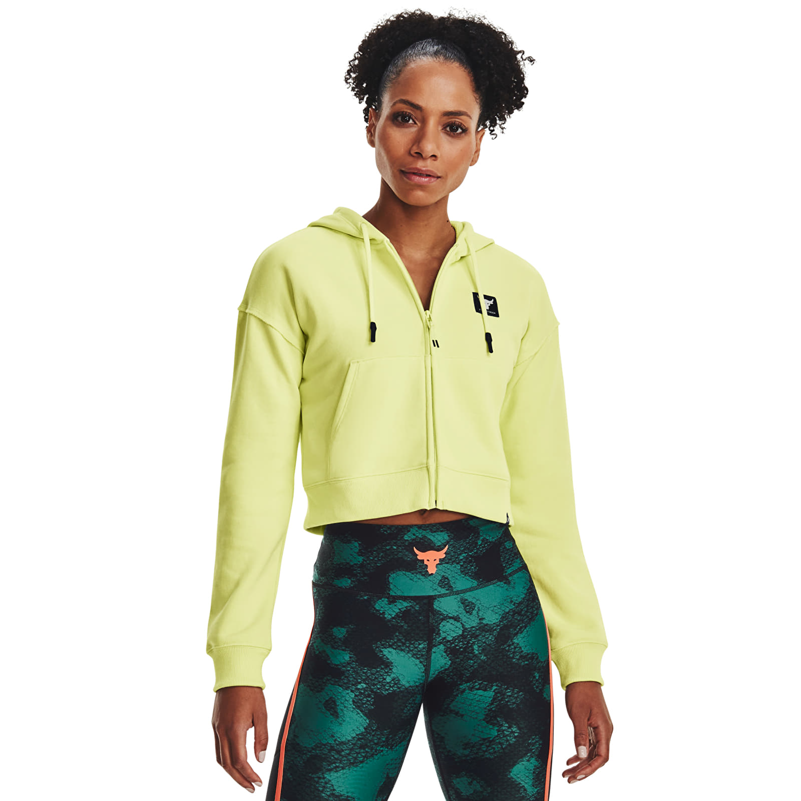 Hoodies and sweatshirts  Under Armour Project Rck Hw Terry Fz Green
