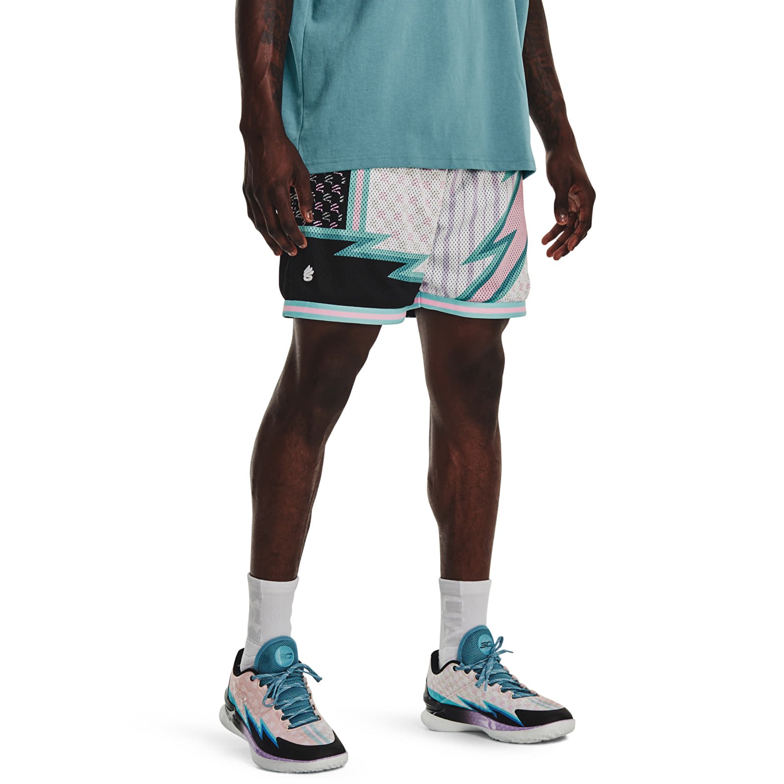 Pantalones cortos Under Armour Curry Draft Day 8In Short White