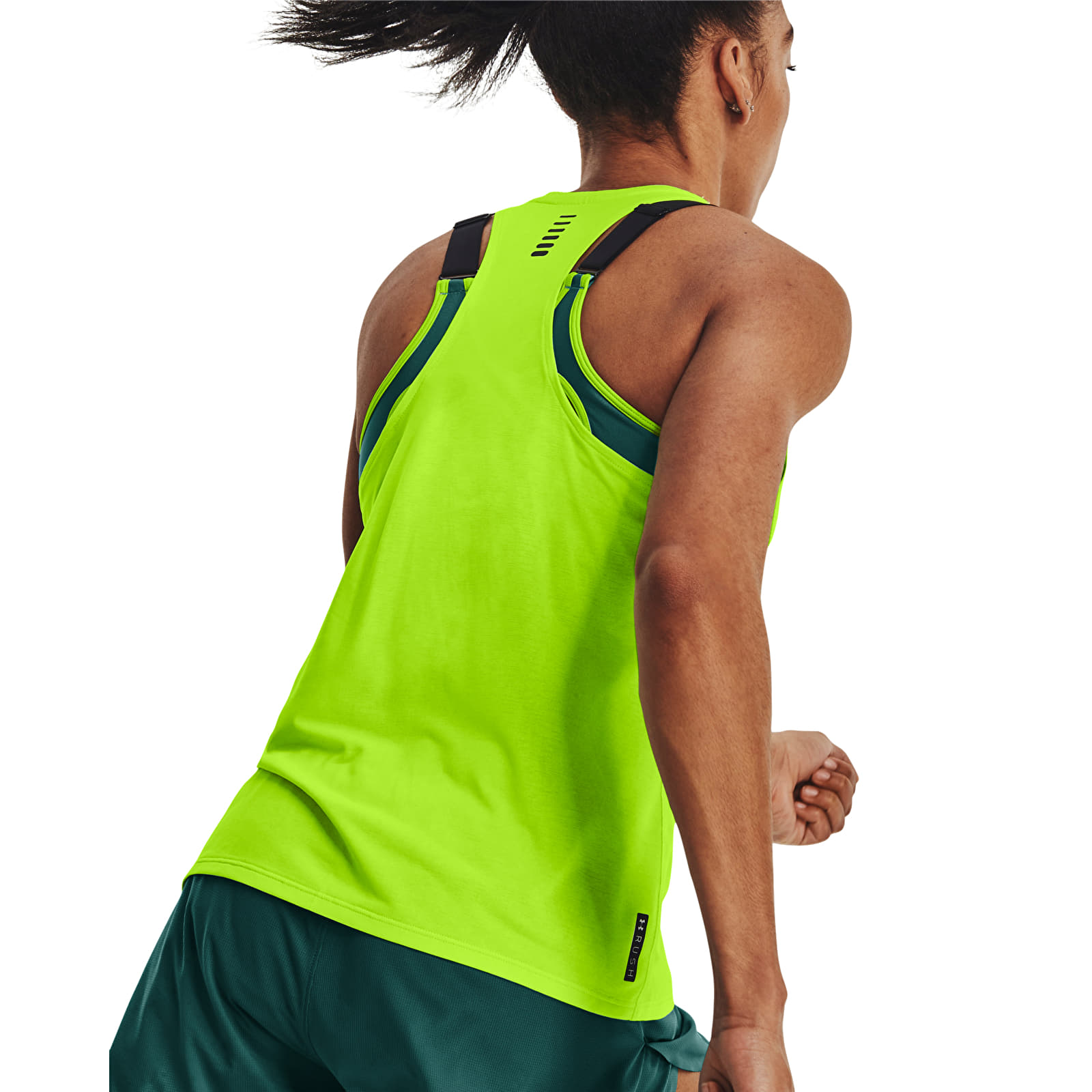 Tank tops Under Armour Rush Cicada Singlet Green