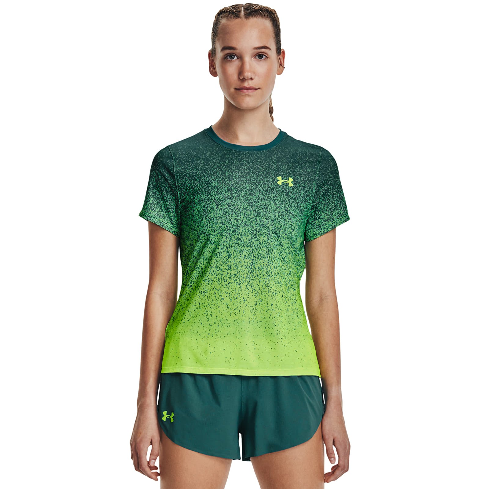 Shorts Under Armour Rush Cicada Shortsleeve Green