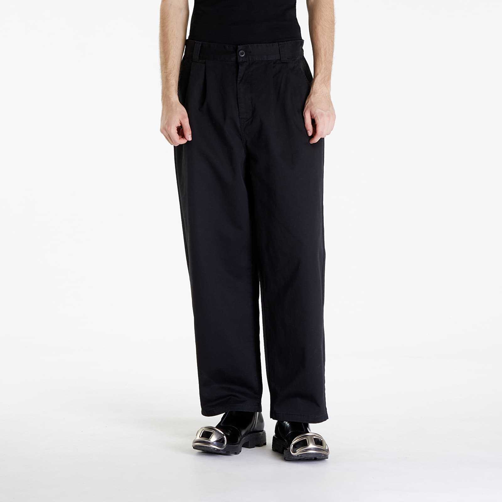 Bikses Carhartt WIP Marv Pant Black Stone Washed