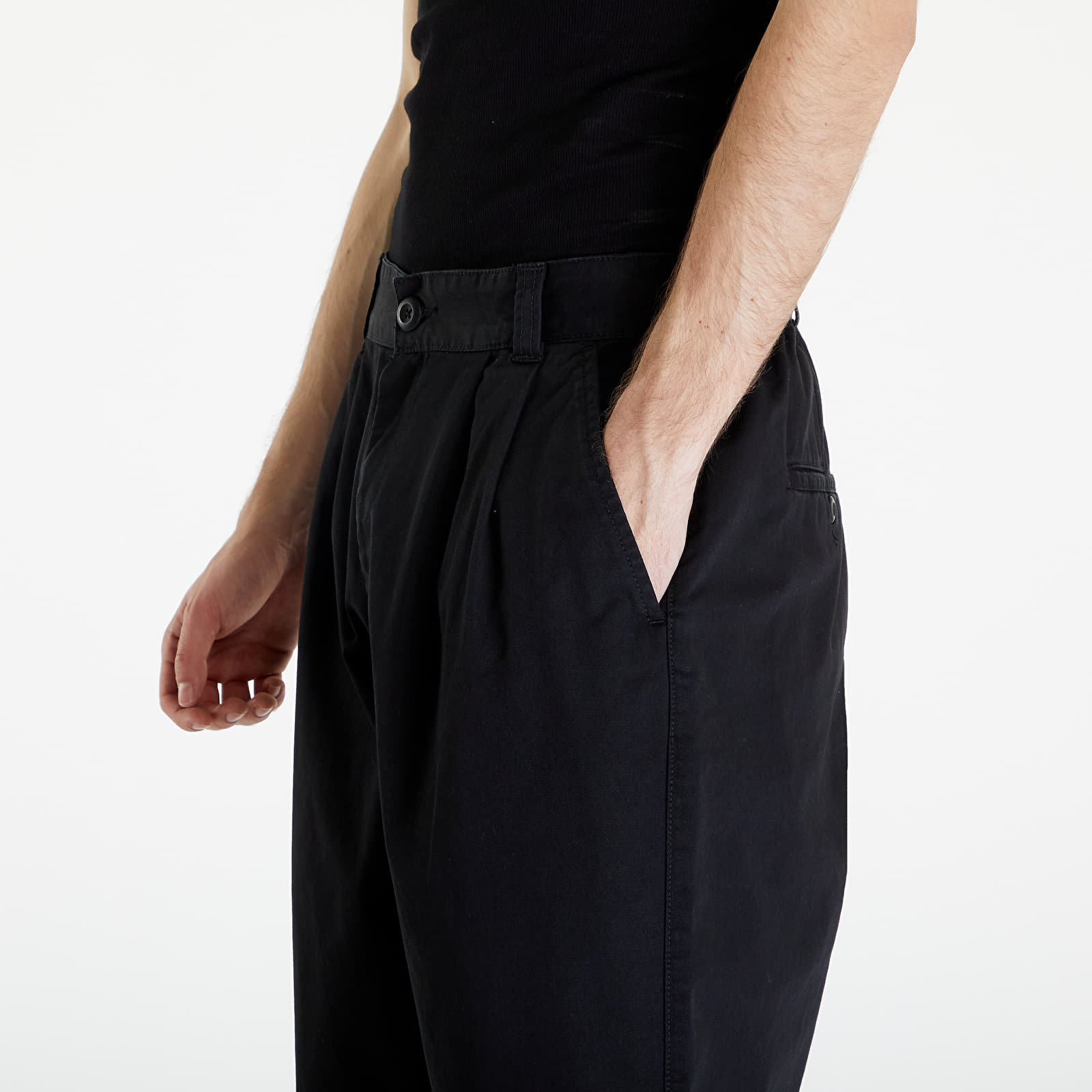 Bikses Carhartt WIP Marv Pant Black Stone Washed