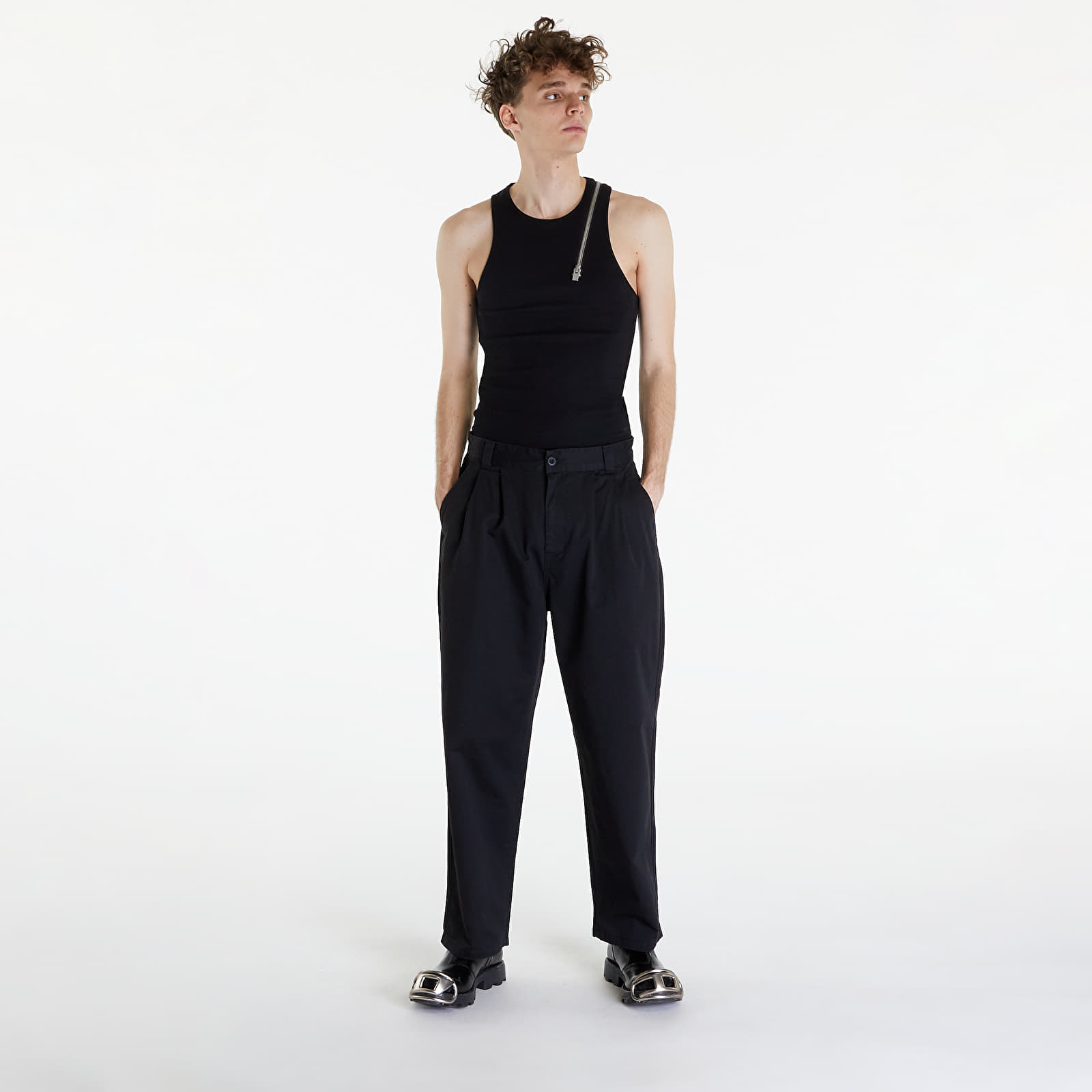 Bikses Carhartt WIP Marv Pant Black Stone Washed