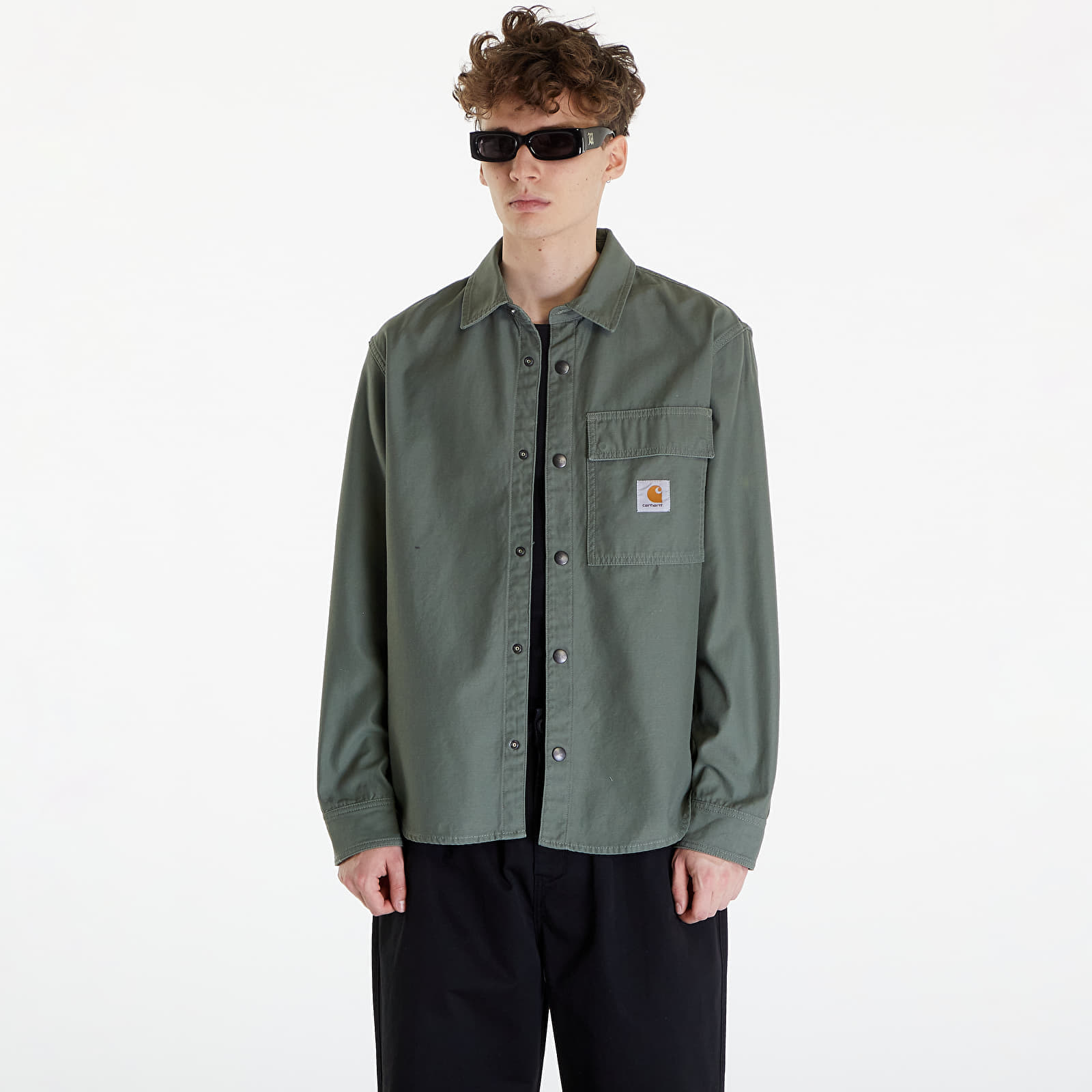 Chemise Carhartt WIP Hayworth Shirt Jacket UNISEX Dollar Green Rinsed S