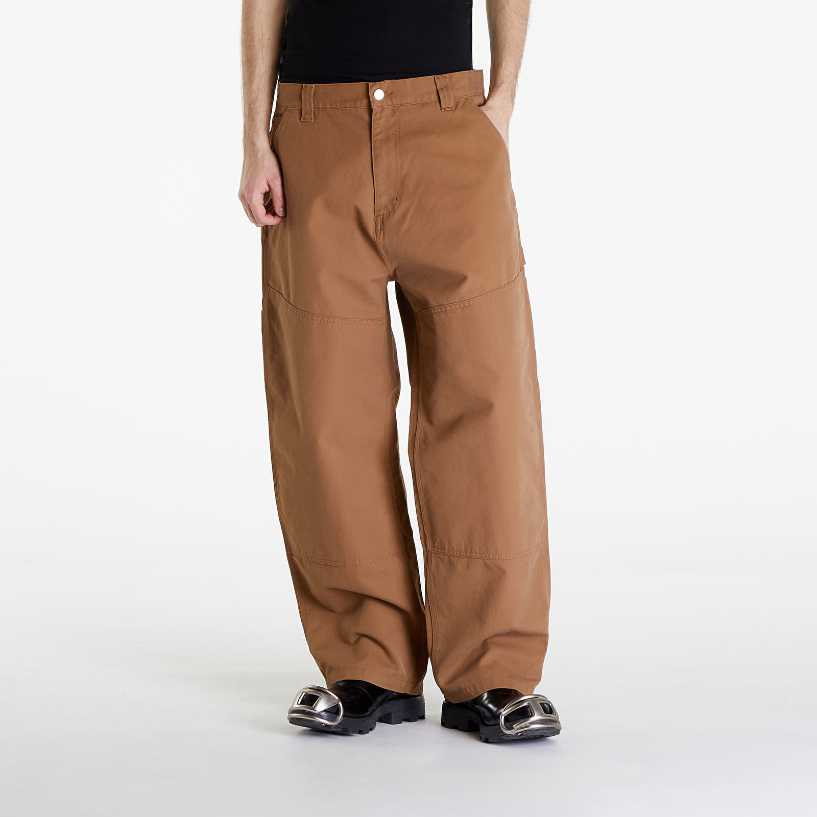 Jeans and trousers Carhartt WIP Wide Panel Pant Hamilton Brown Rinsed