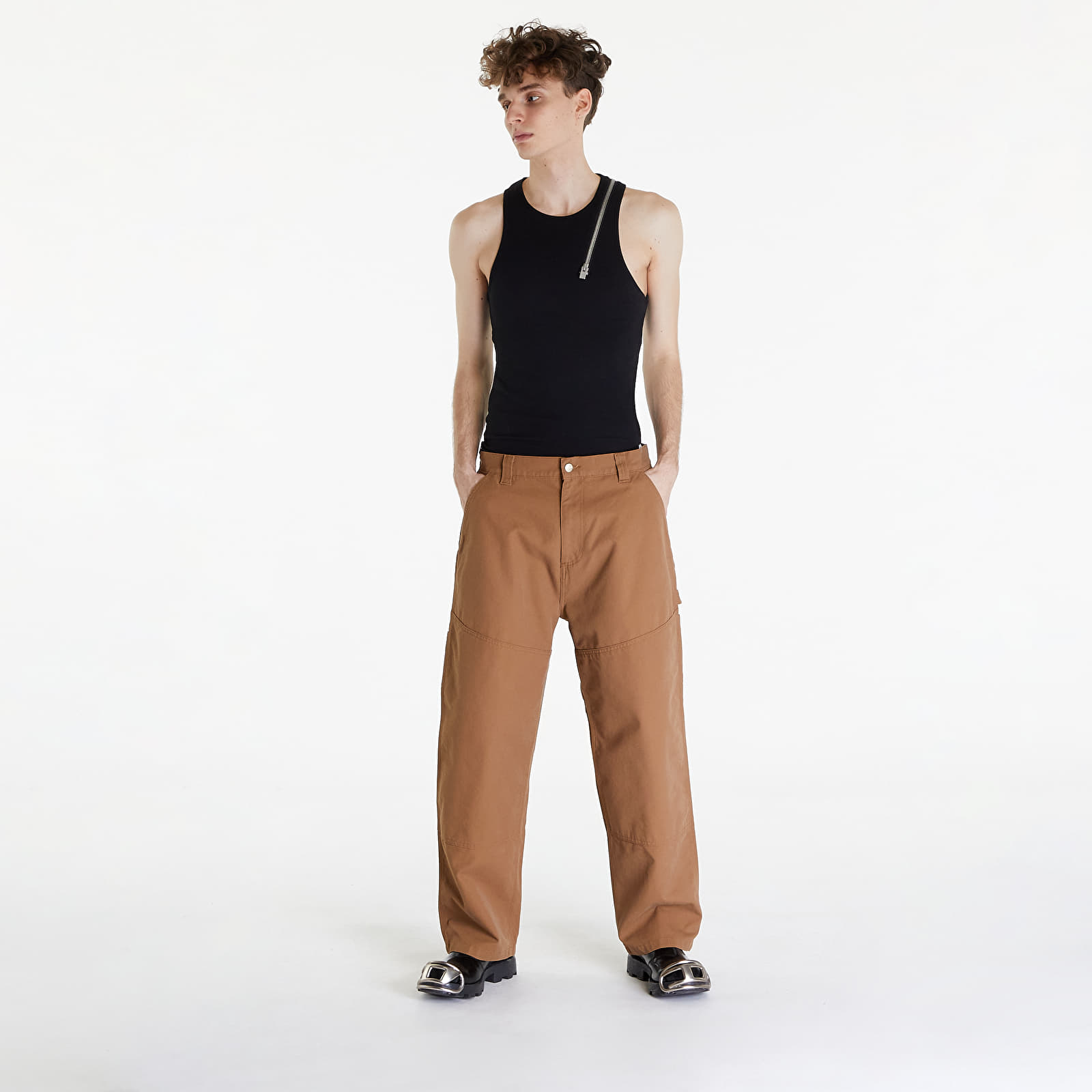 Jeans and trousers Carhartt WIP Wide Panel Pant Hamilton Brown Rinsed