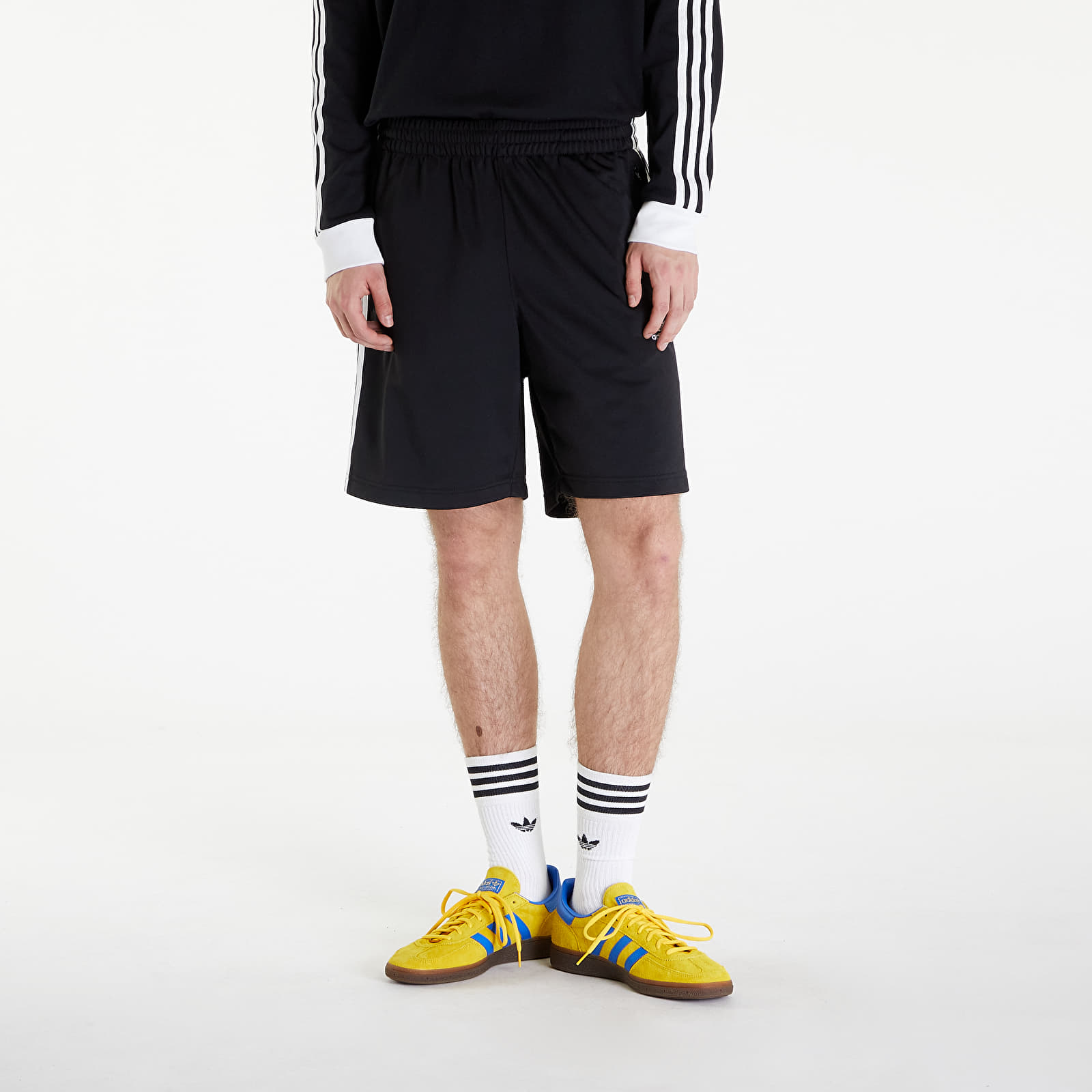 Kurze Hosen adidas Adicolor Firebird Short Black/ White