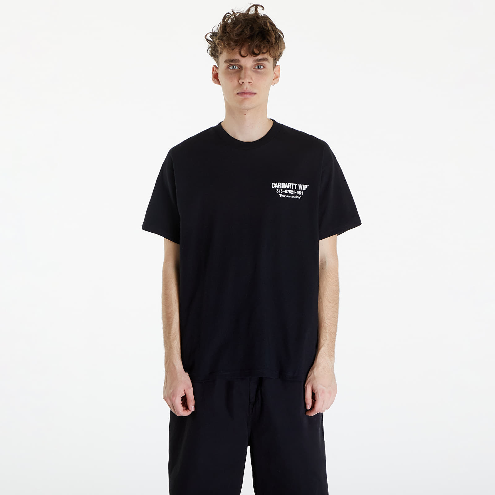 T-shirt Carhartt WIP Short Sleeve Less Troubles T-Shirt UNISEX Black/ White L