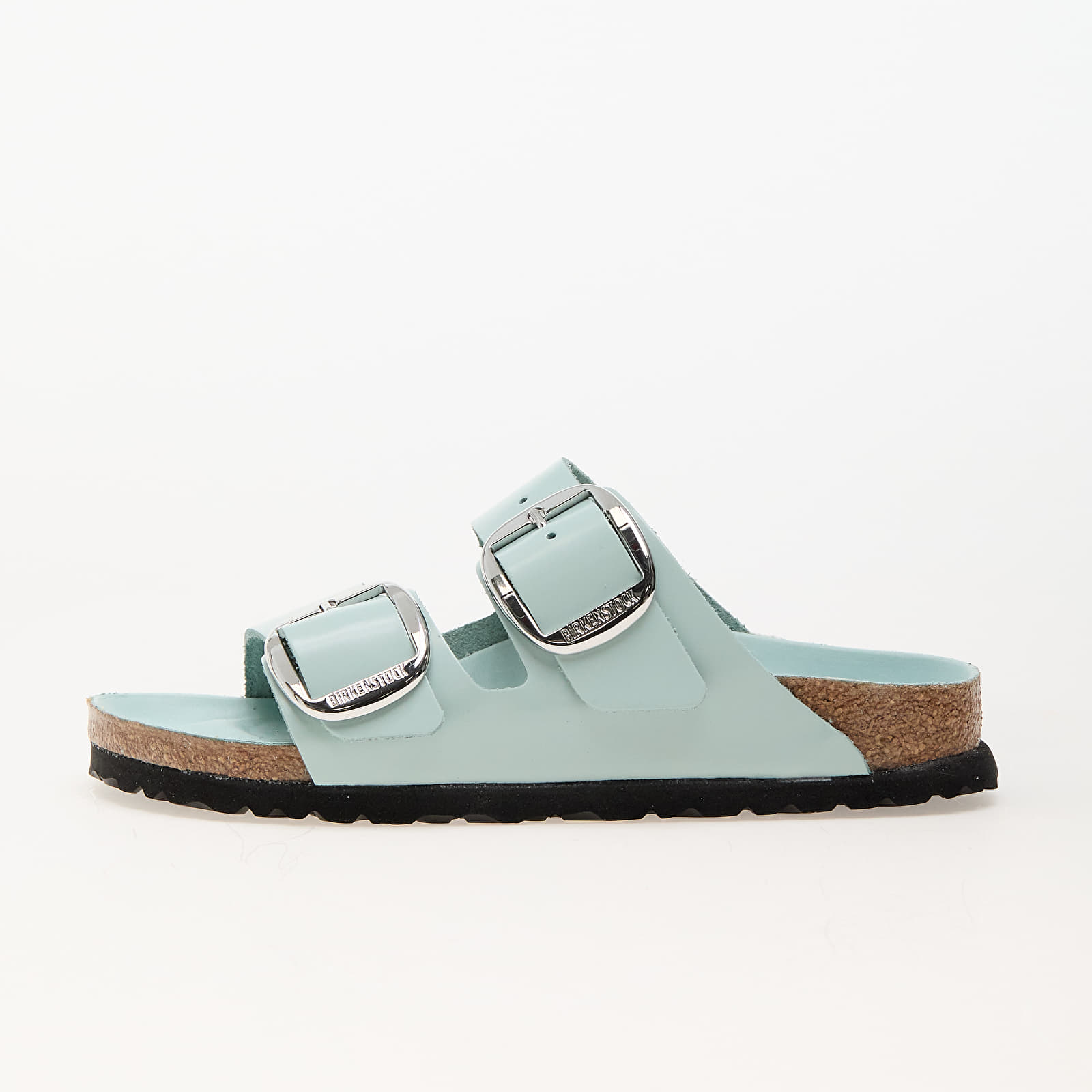 Dámské tenisky a boty Birkenstock Arizona Big Buckle Natural Leather Patent High-Shine Surf Green