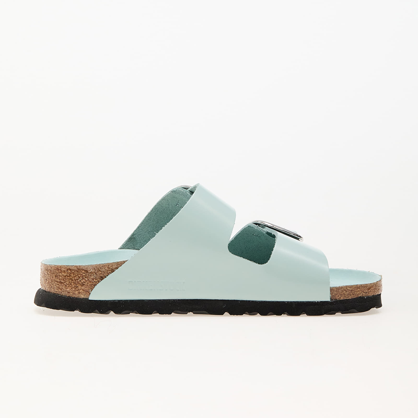 Dámské tenisky a boty Birkenstock Arizona Big Buckle Natural Leather Patent High-Shine Surf Green