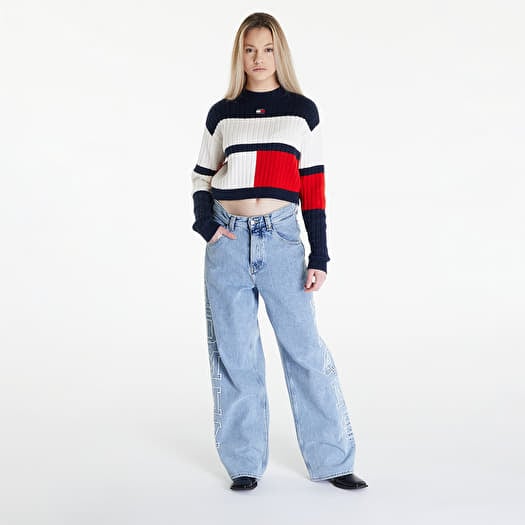 Sweaters Tommy Jeans Colorblock Badge White Queens