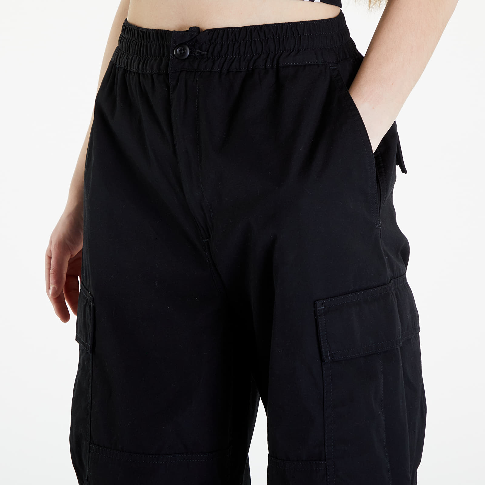 Kavbojke in hlače Carhartt WIP W' Jet Cargo Pants Black Rinsed