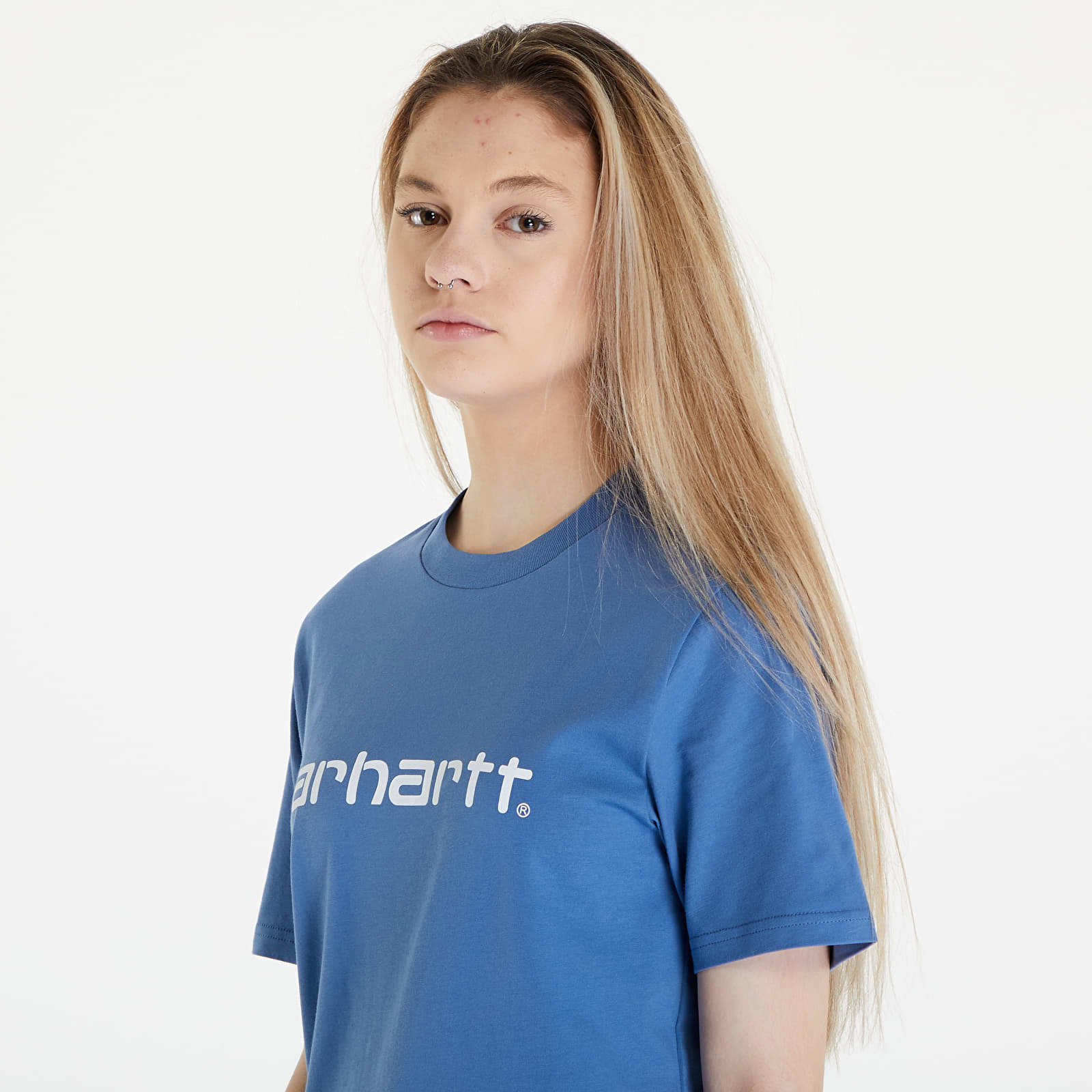 Trička Carhartt WIP Short Sleeve Script T-Shirt UNISEX Sorrent/ White