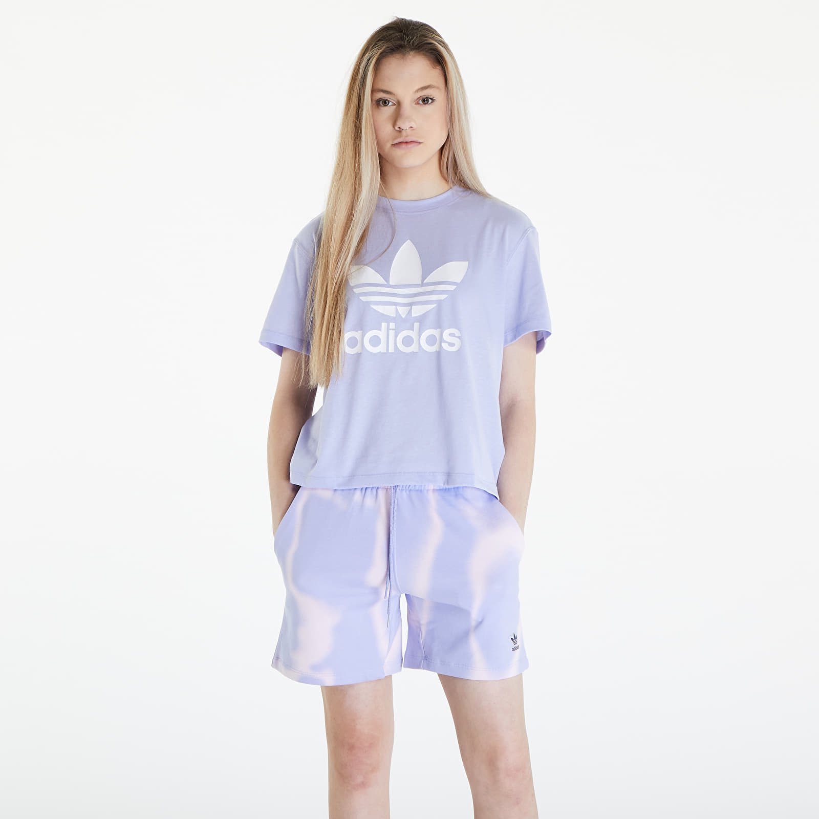 Tricouri adidas Trefoil Tee Boxy Violet Tone